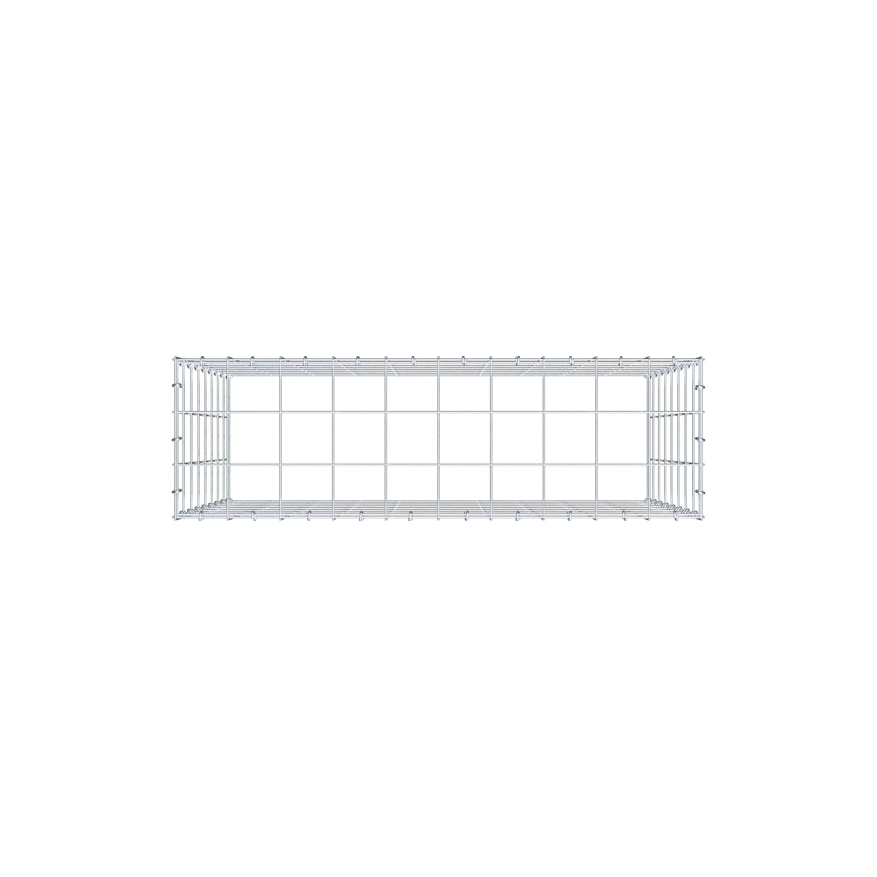 Gabião Tipo 3 100 cm x 80 cm x 30 cm (C x A x P), malhagem 10 cm x 10 cm, anel C