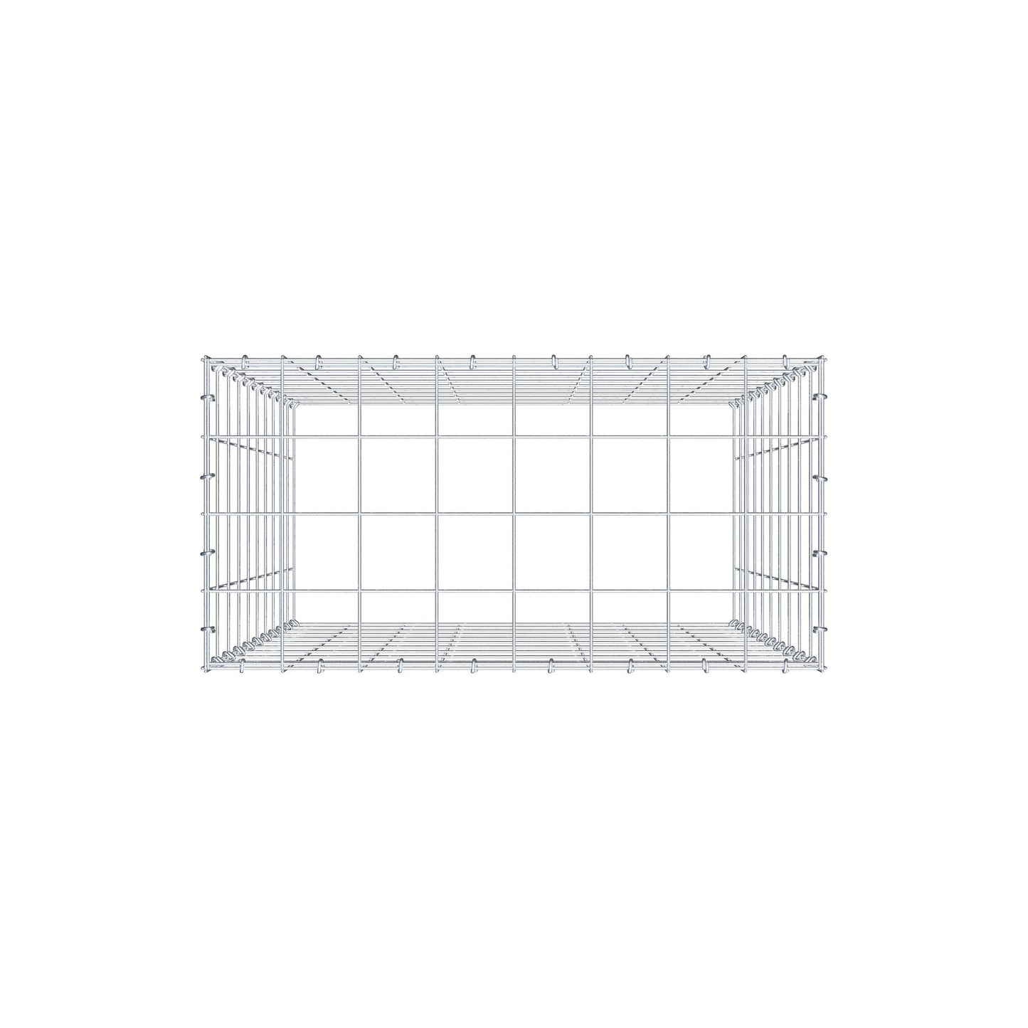 Gabião Tipo 3 100 cm x 80 cm x 40 cm (C x A x P), malhagem 10 cm x 10 cm, anel C