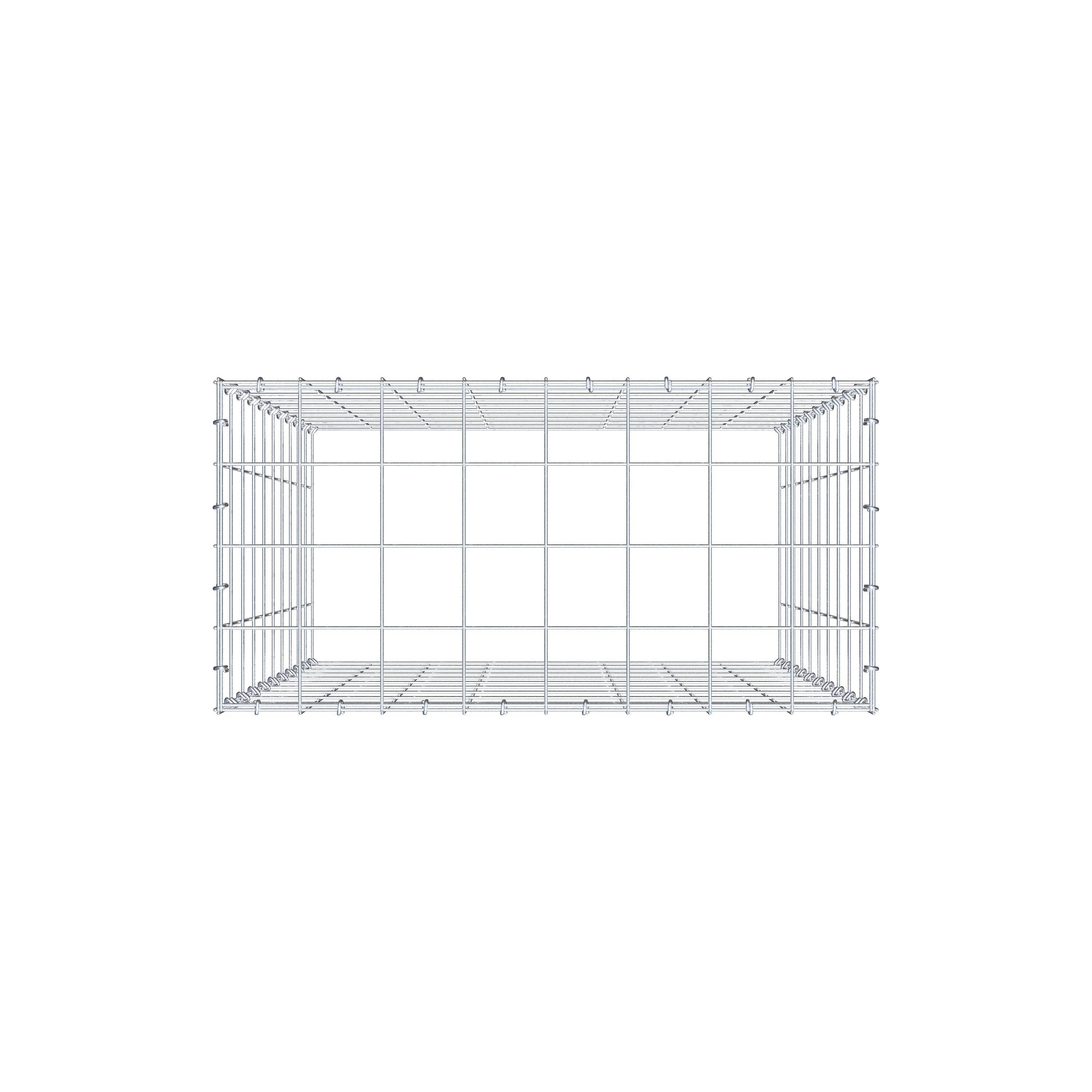 Gabião Tipo 3 100 cm x 80 cm x 40 cm (C x A x P), malhagem 10 cm x 10 cm, anel C