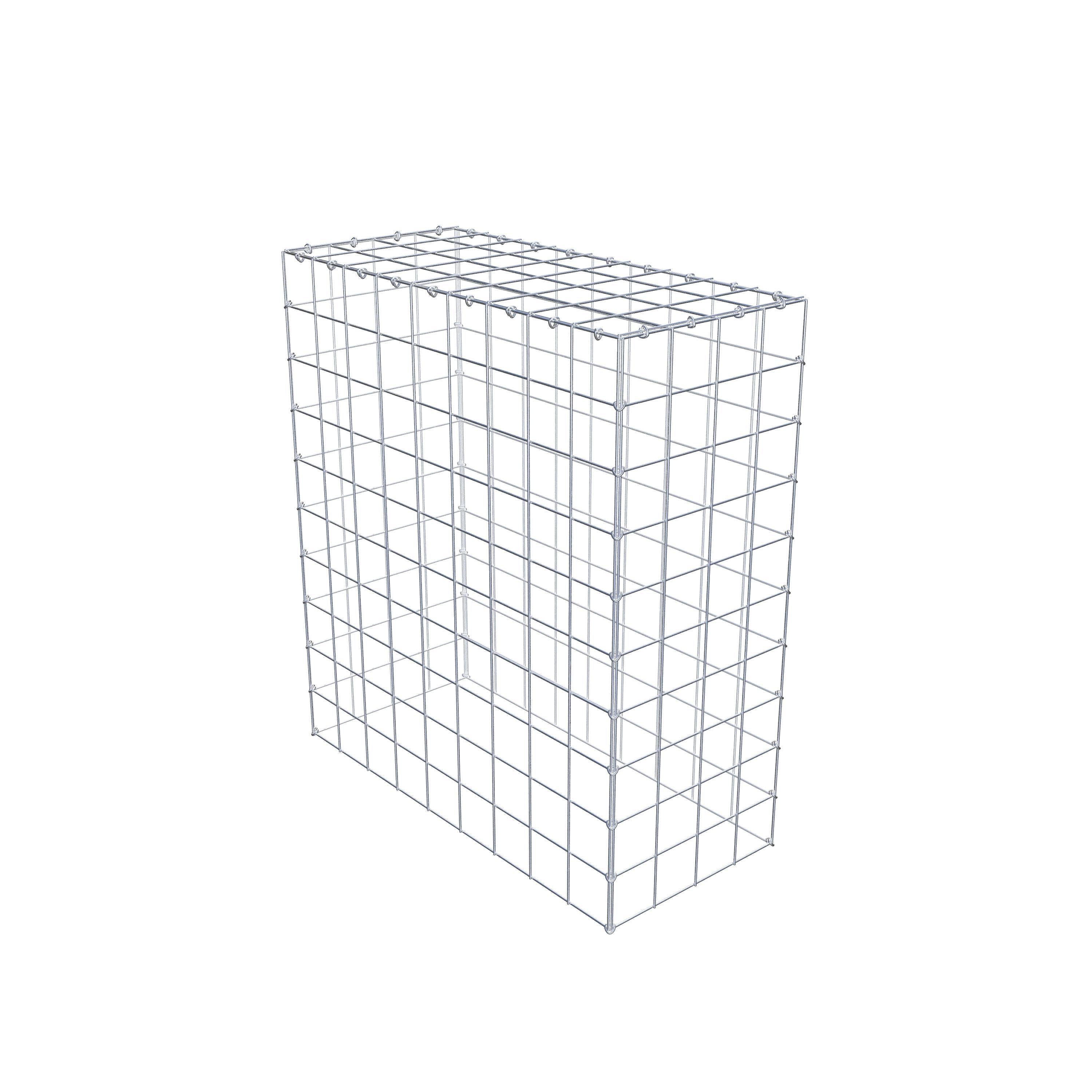 Monteret gabion type 3 100 cm x 90 cm x 40 cm (L x H x D), maskestørrelse 10 cm x 10 cm, C-ring