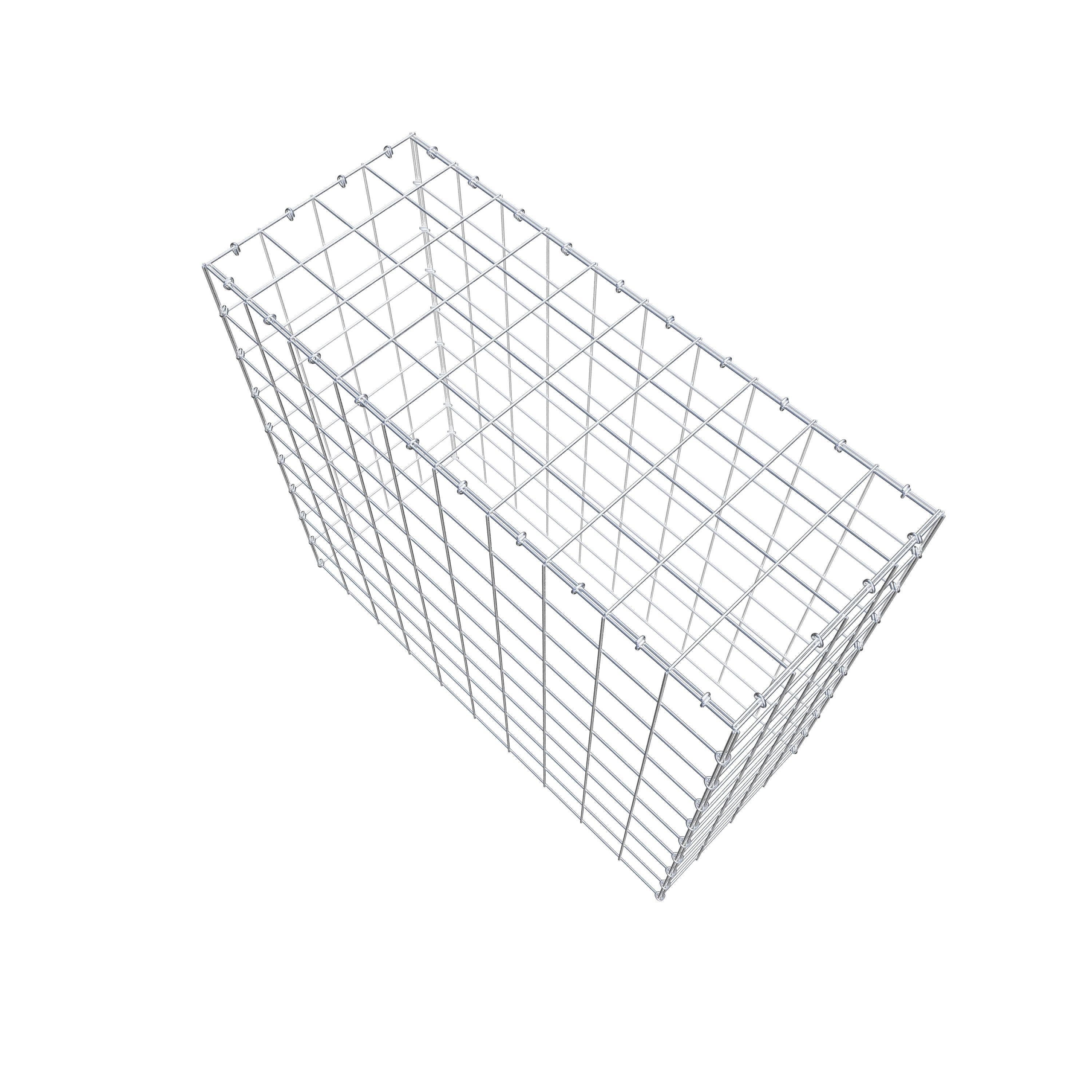 Monteret gabion type 3 100 cm x 90 cm x 40 cm (L x H x D), maskestørrelse 10 cm x 10 cm, C-ring