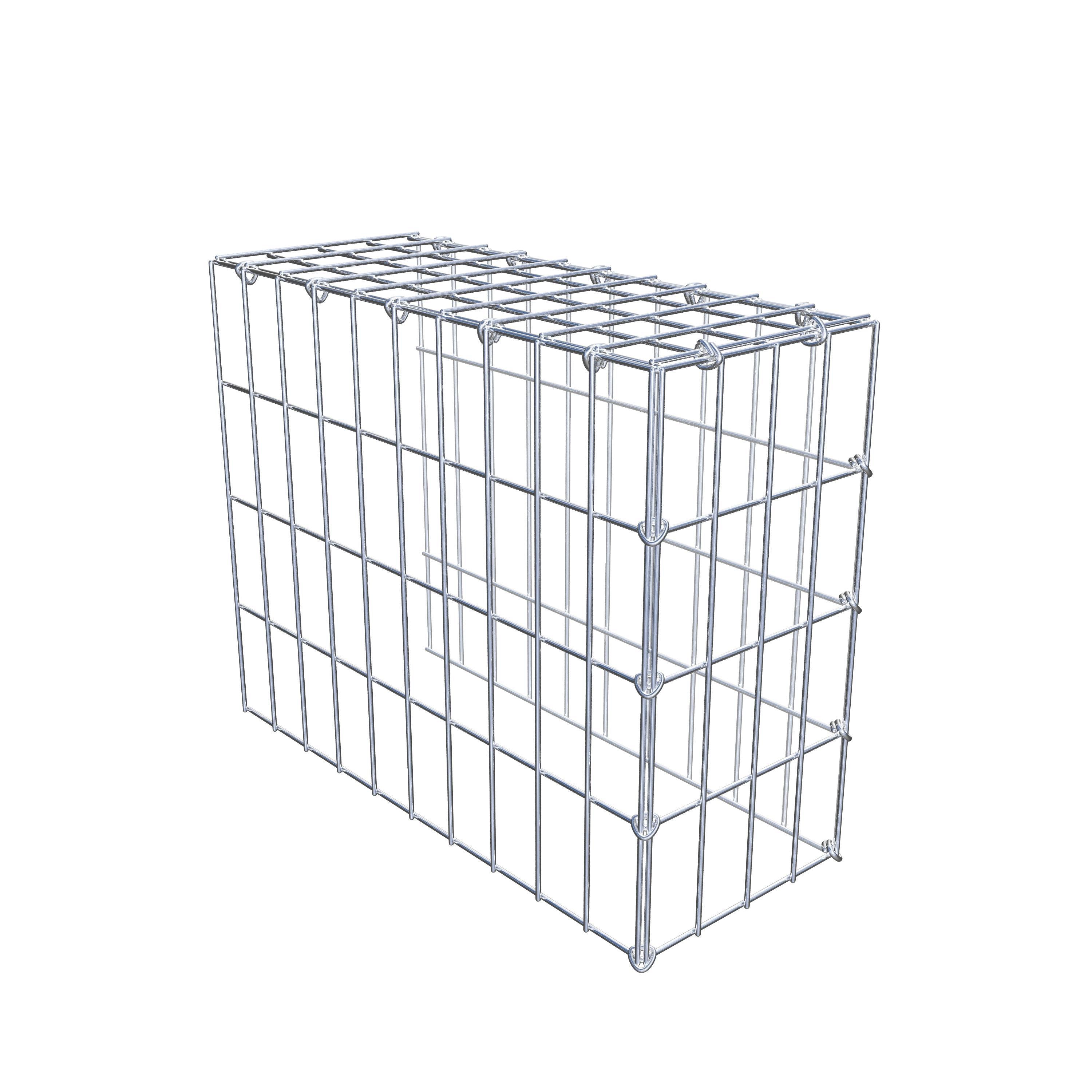 Mounted gabion type 4 50 cm x 40 cm x 20 cm (L x H x D), mesh size 5 cm x 10 cm, C-ring