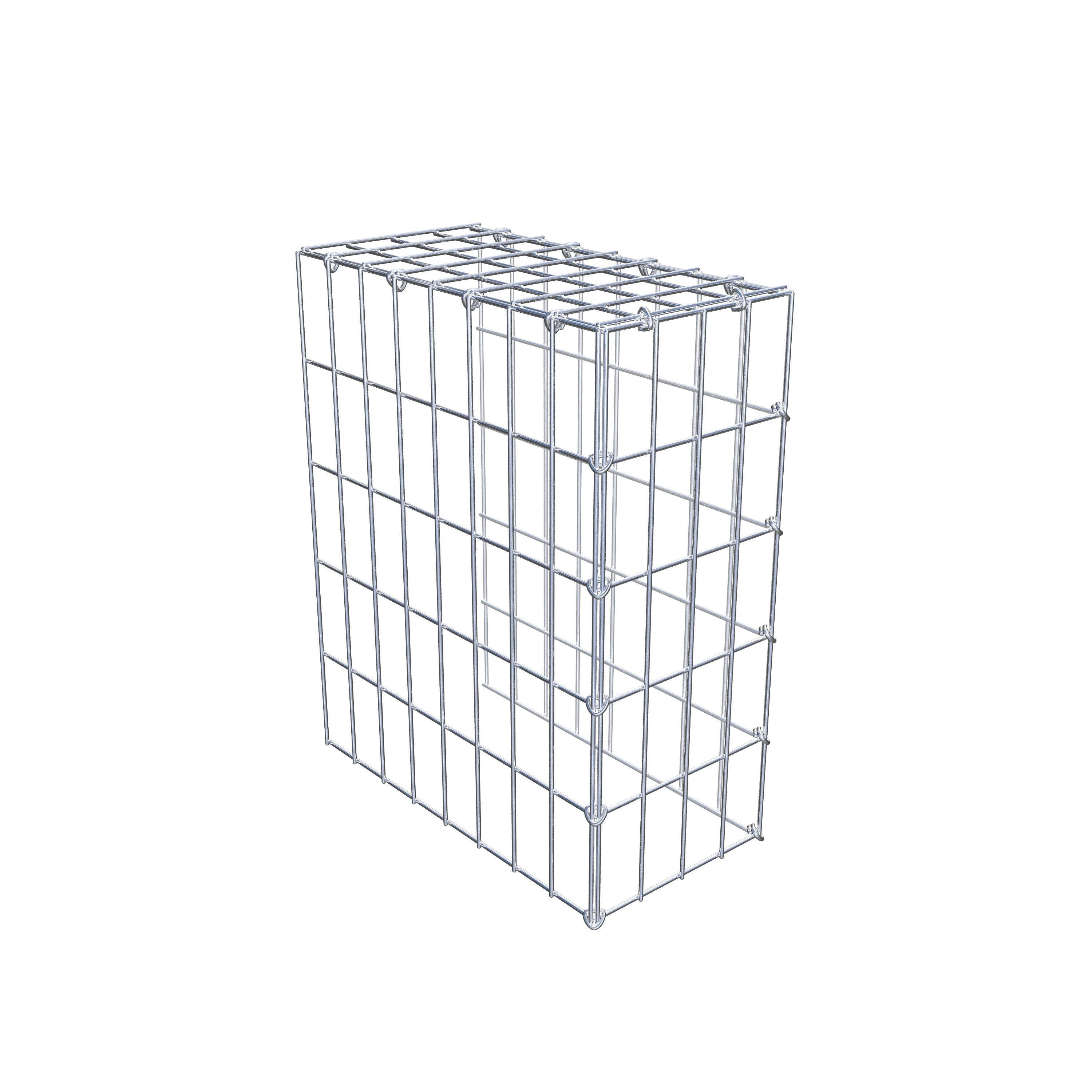 Mounted gabion type 4 50 cm x 40 cm x 20 cm (L x H x D), mesh size 5 cm x 10 cm, C-ring