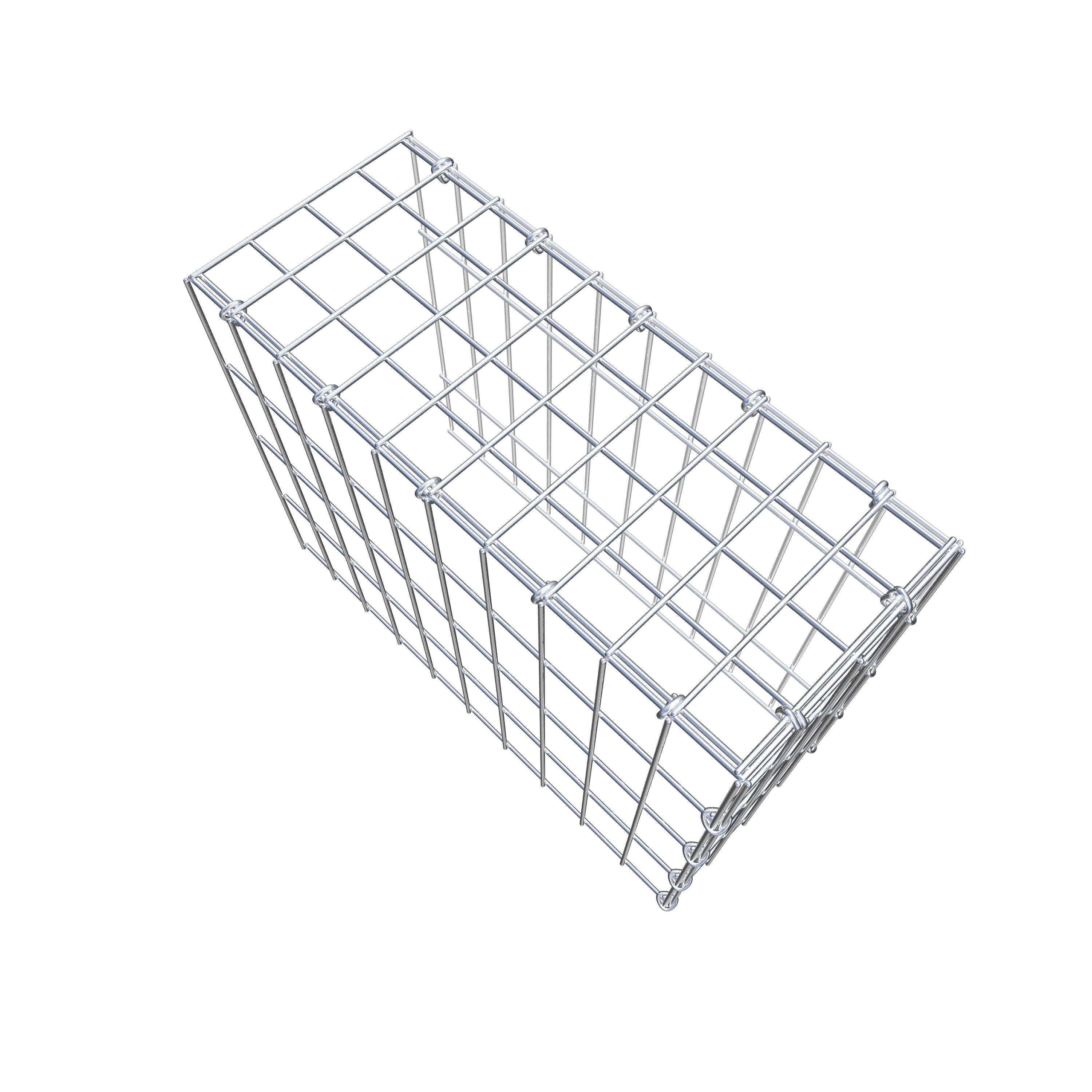 Mounted gabion type 4 50 cm x 40 cm x 20 cm (L x H x D), mesh size 5 cm x 10 cm, C-ring