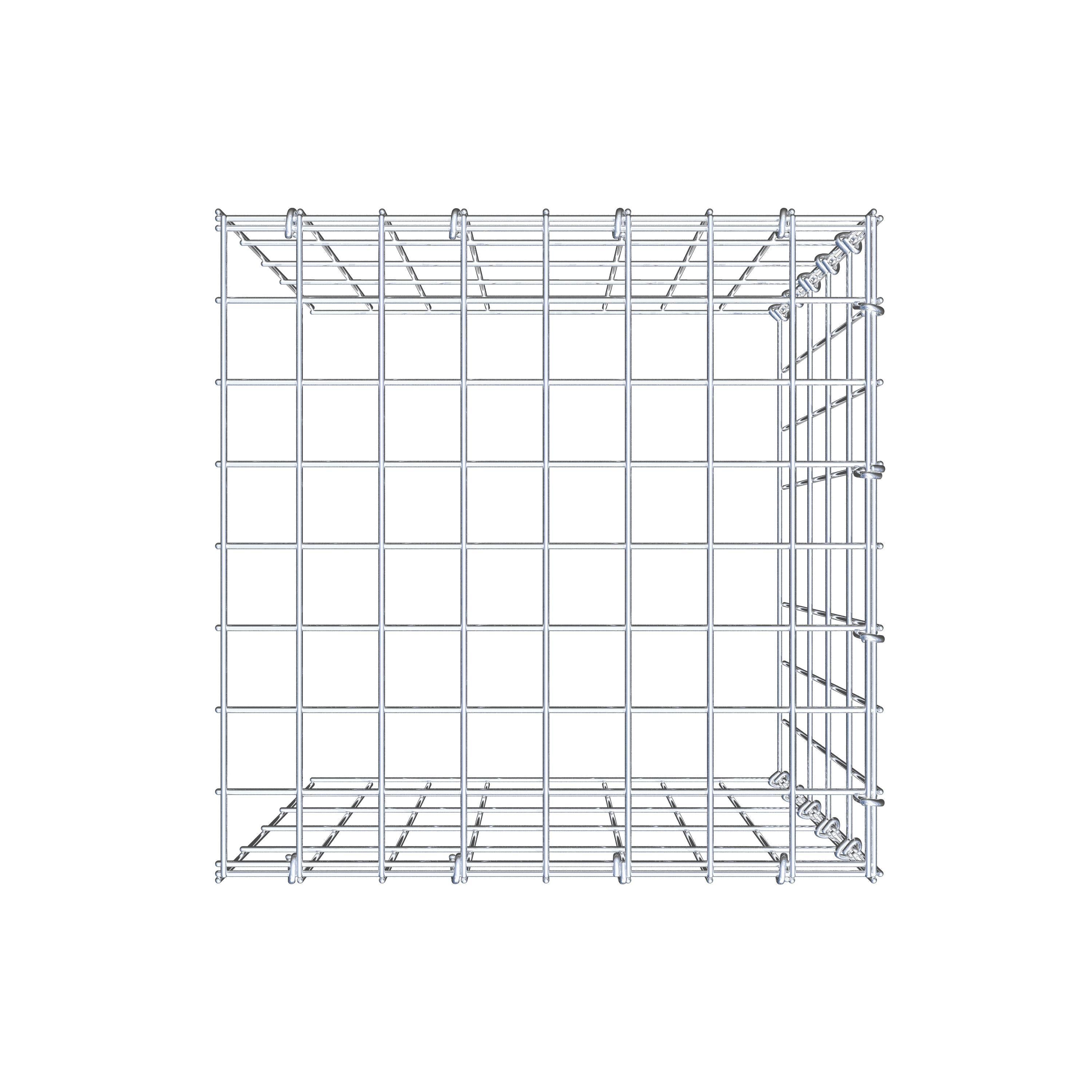 Mounted gabion type 4 50 cm x 40 cm x 40 cm (L x H x D), mesh size 5 cm x 10 cm, C-ring