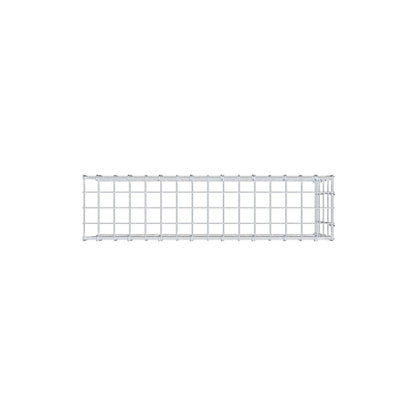 Mounted gabion type 4 80 cm x 40 cm x 20 cm (L x H x D), mesh size 5 cm x 10 cm, C-ring