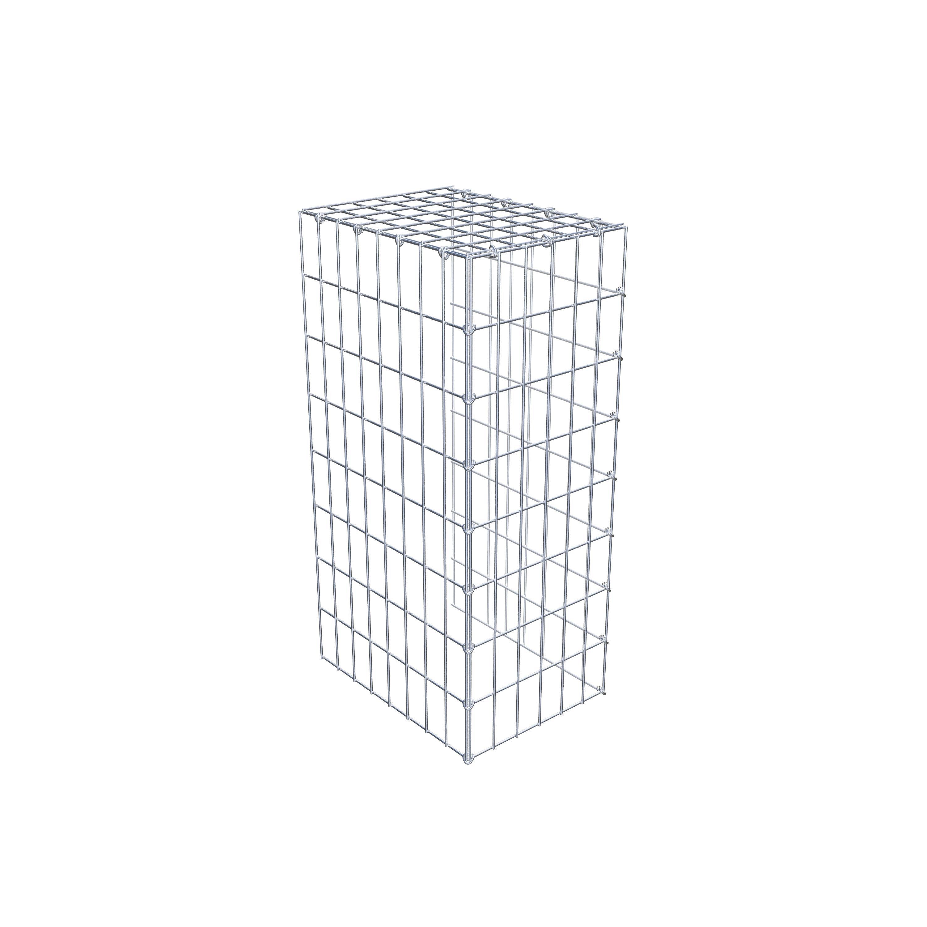 Mounted gabion type 4 80 cm x 40 cm x 30 cm (L x H x D), mesh size 5 cm x 10 cm, C-ring