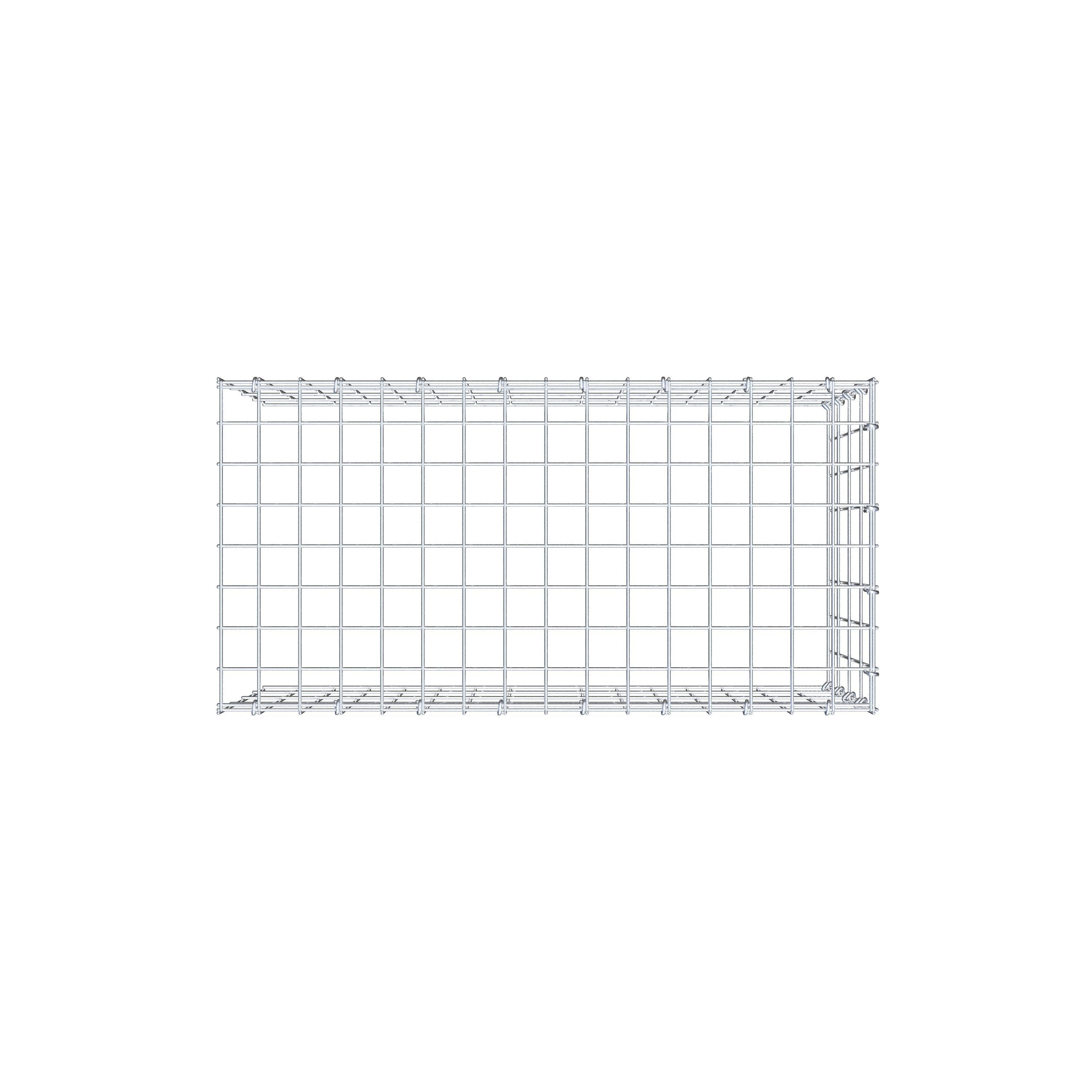 Mounted gabion type 4 80 cm x 40 cm x 40 cm (L x H x D), mesh size 5 cm x 10 cm, C-ring