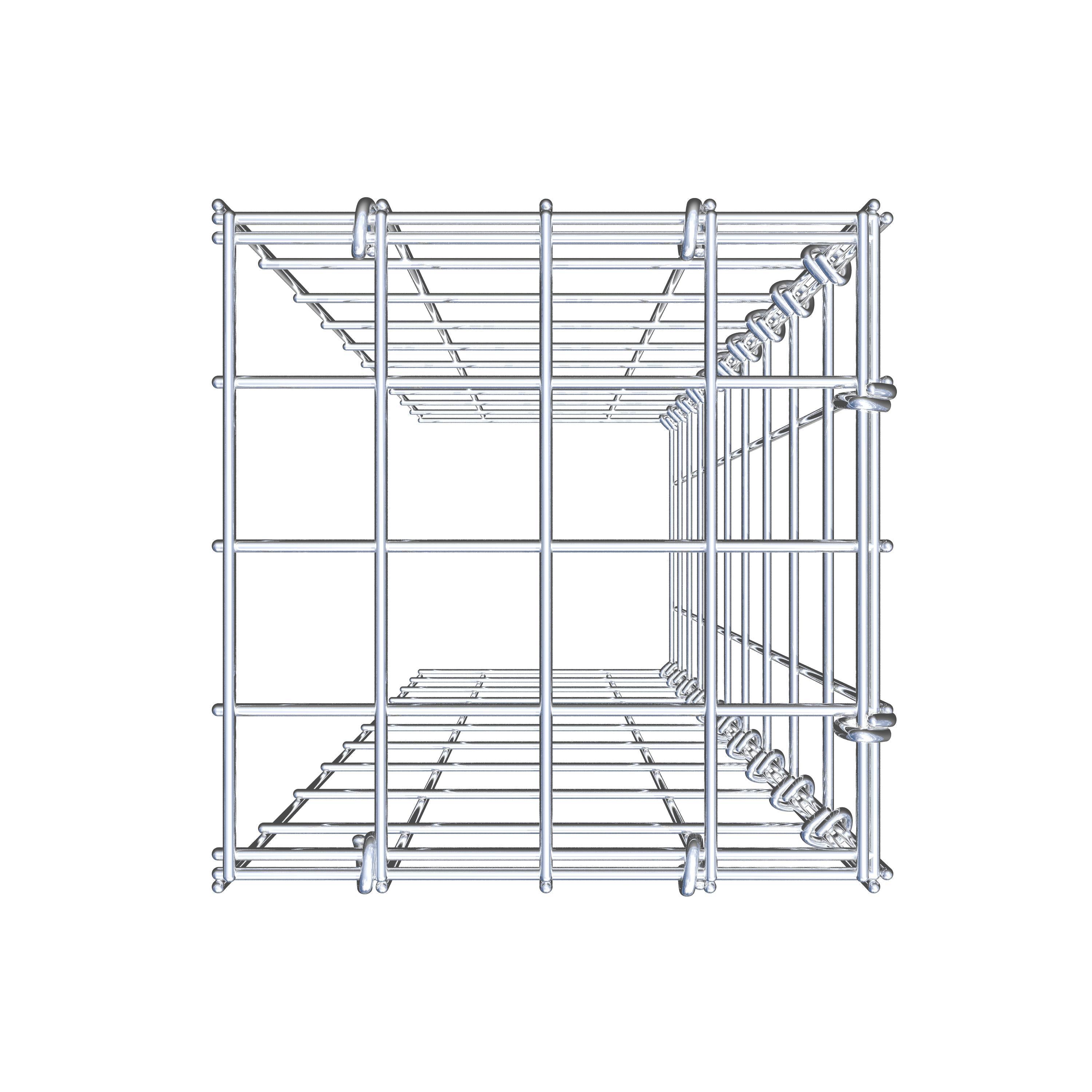 Gabbione aggiuntivo tipo 4 100 cm x 20 cm x 20 cm (L x H x P), maglia 5 cm x 10 cm, anello a C