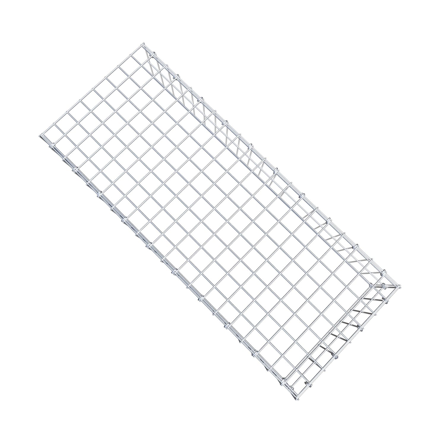 Mounted gabion type 4 100 cm x 20 cm x 40 cm (L x H x D), mesh size 5 cm x 10 cm, C-ring