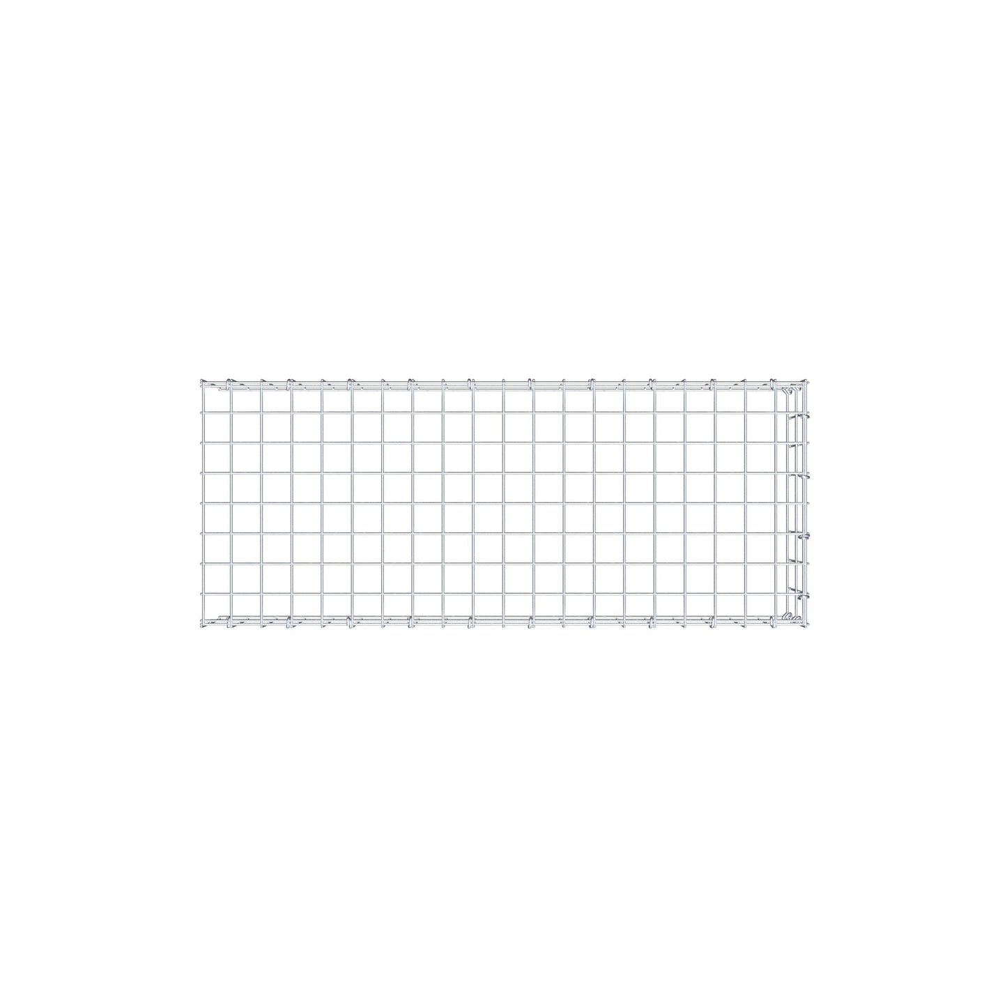 Mounted gabion type 4 100 cm x 20 cm x 40 cm (L x H x D), mesh size 5 cm x 10 cm, C-ring
