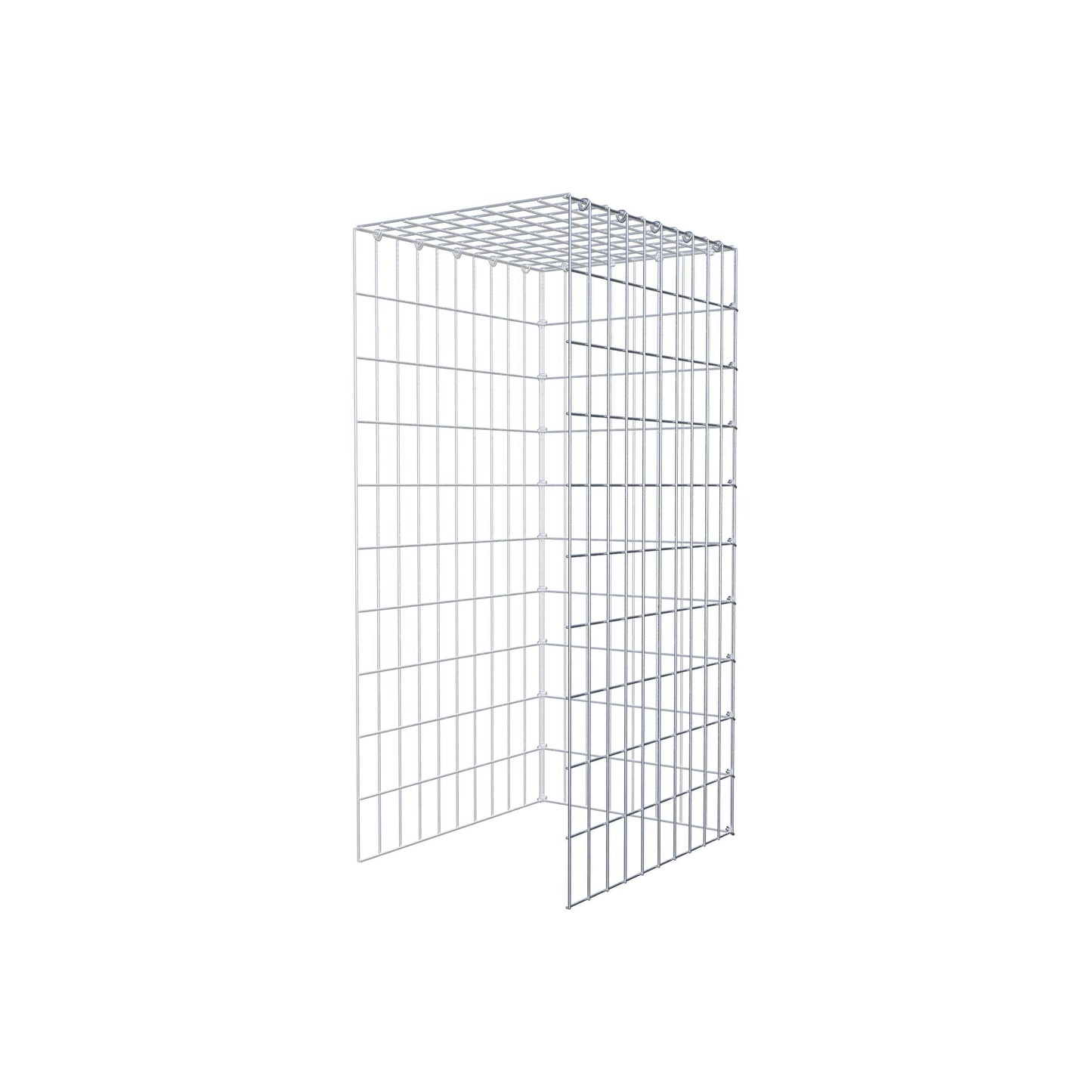 Monteret gabion type 4 100 cm x 50 cm x 40 cm (L x H x D), maskestørrelse 5 cm x 10 cm, C-ring