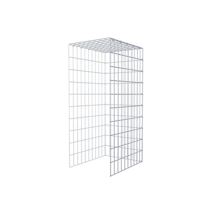 Monteret gabion type 4 100 cm x 50 cm x 40 cm (L x H x D), maskestørrelse 5 cm x 10 cm, C-ring