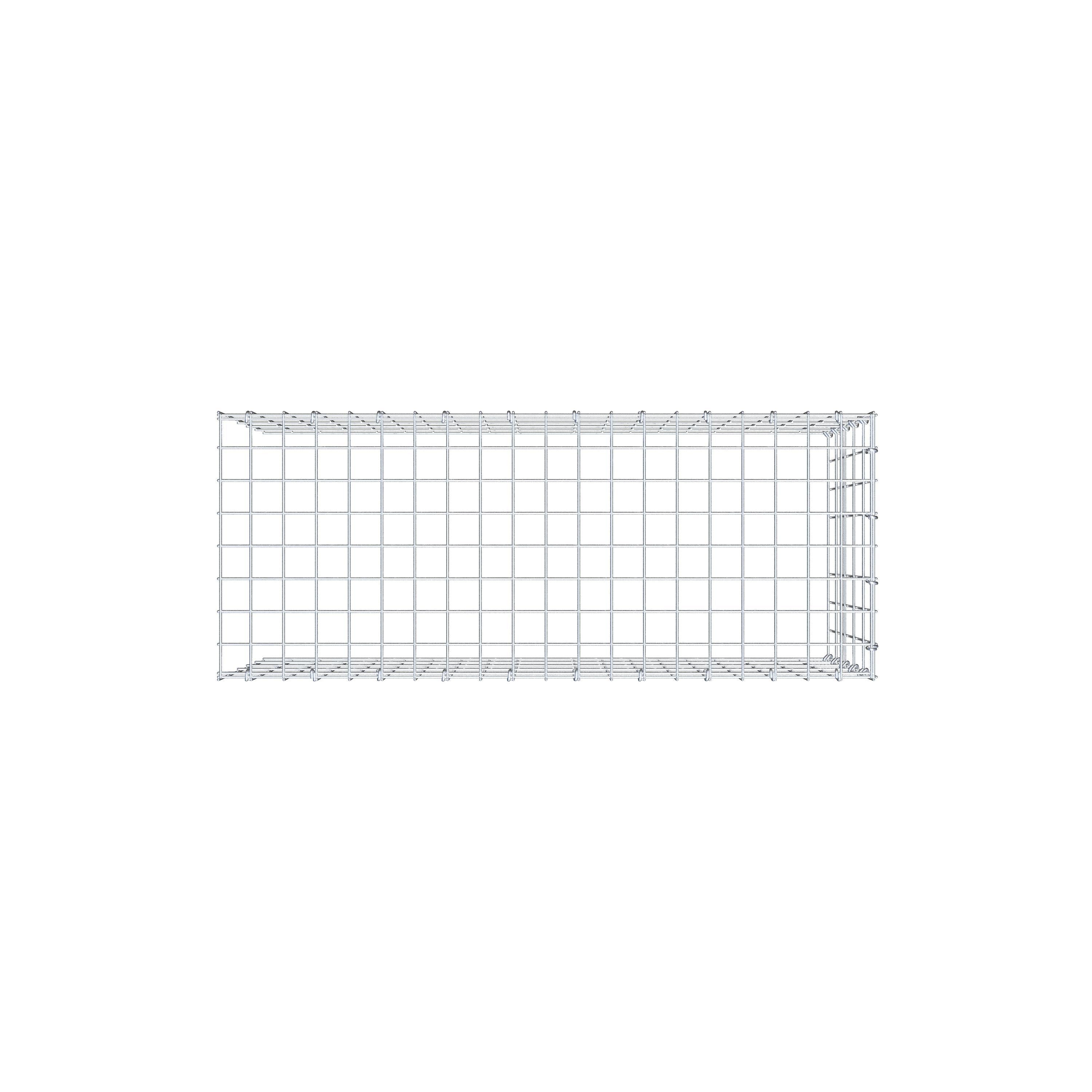 Gabbione aggiuntivo tipo 4 100 cm x 50 cm x 40 cm (L x H x P), maglia 5 cm x 10 cm, anello a C