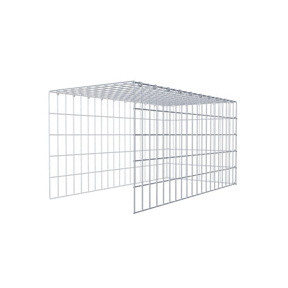 Gavión adicional tipo 4 100 cm x 50 cm x 50 cm (L x A x P), malla 5 cm x 10 cm, anillo en C