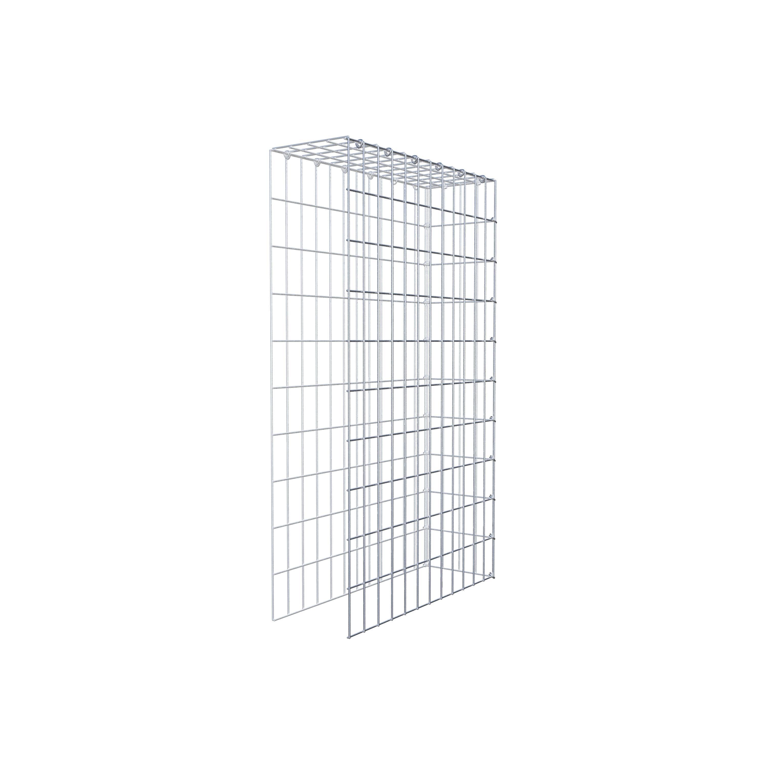 Mounted gabion type 4 100 cm x 60 cm x 20 cm (L x H x D), mesh size 5 cm x 10 cm, C-ring