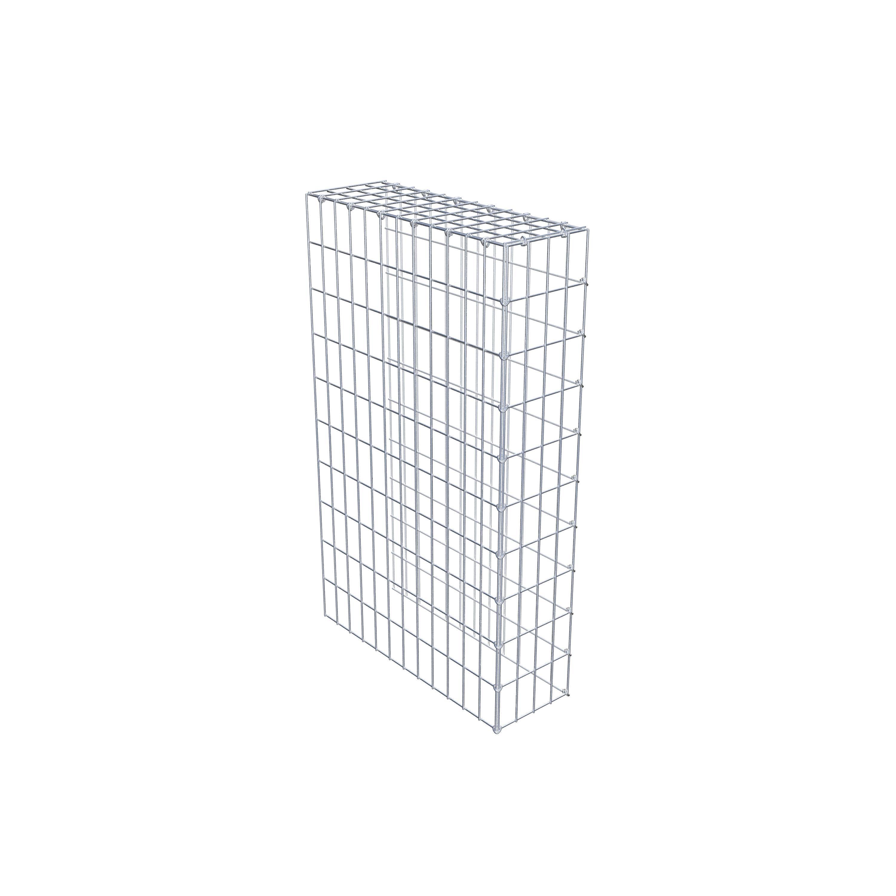 Mounted gabion type 4 100 cm x 60 cm x 20 cm (L x H x D), mesh size 5 cm x 10 cm, C-ring