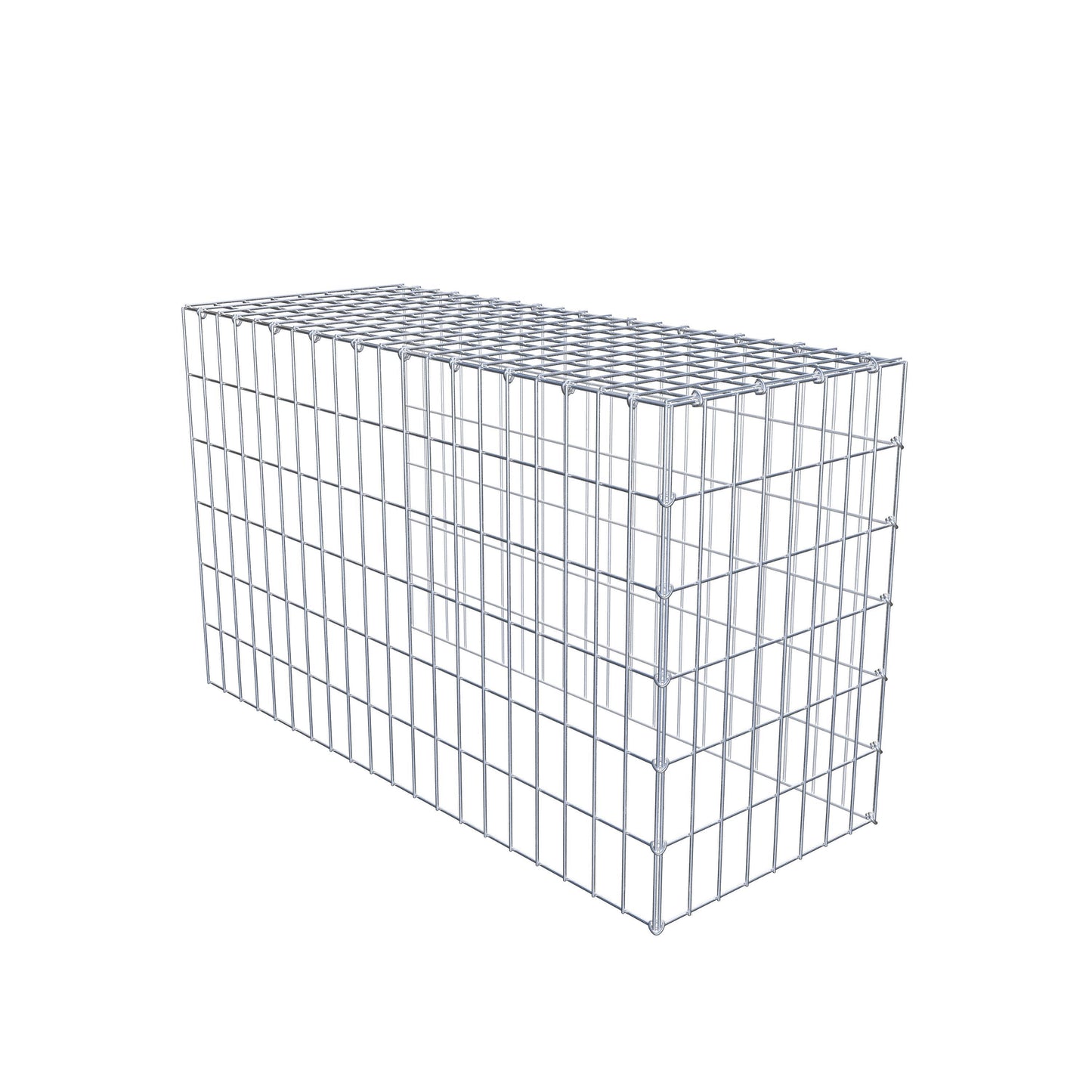 Gavión complementario de tipo 4 100 cm x 60 cm x 40 cm (L x A x P), malla 5 cm x 10 cm, anillo en C