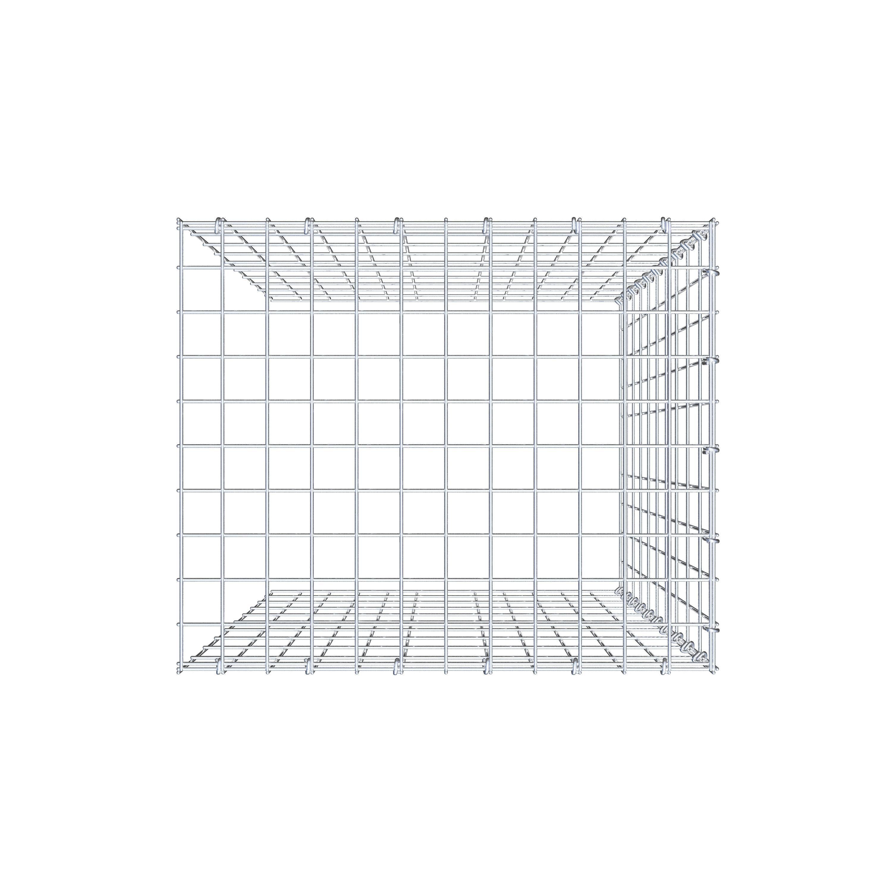 Mounted gabion type 4 100 cm x 60 cm x 50 cm (L x H x D), mesh size 5 cm x 10 cm, C-ring