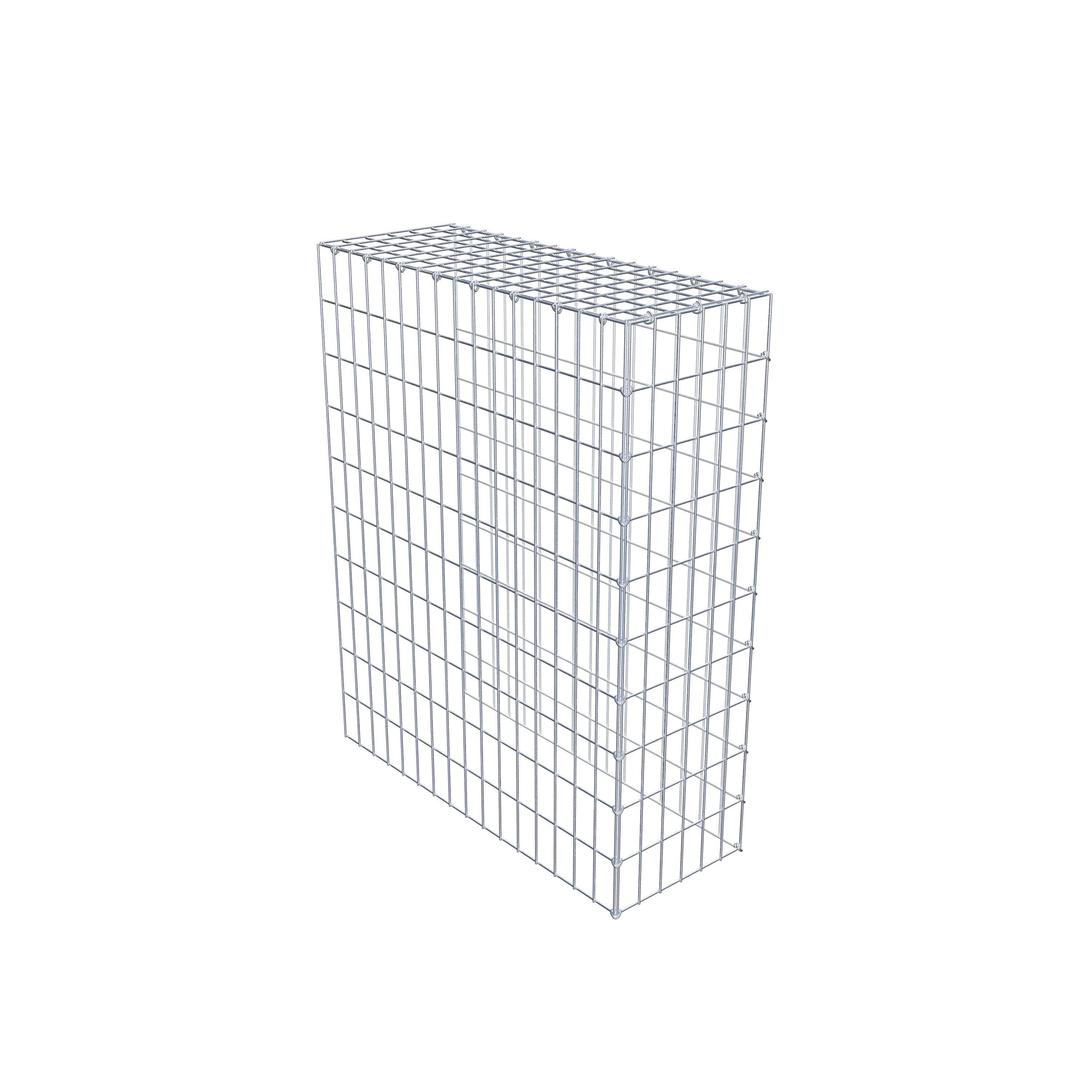 Monteret gabion type 4 100 cm x 80 cm x 30 cm (L x H x D), maskestørrelse 5 cm x 10 cm, C-ring