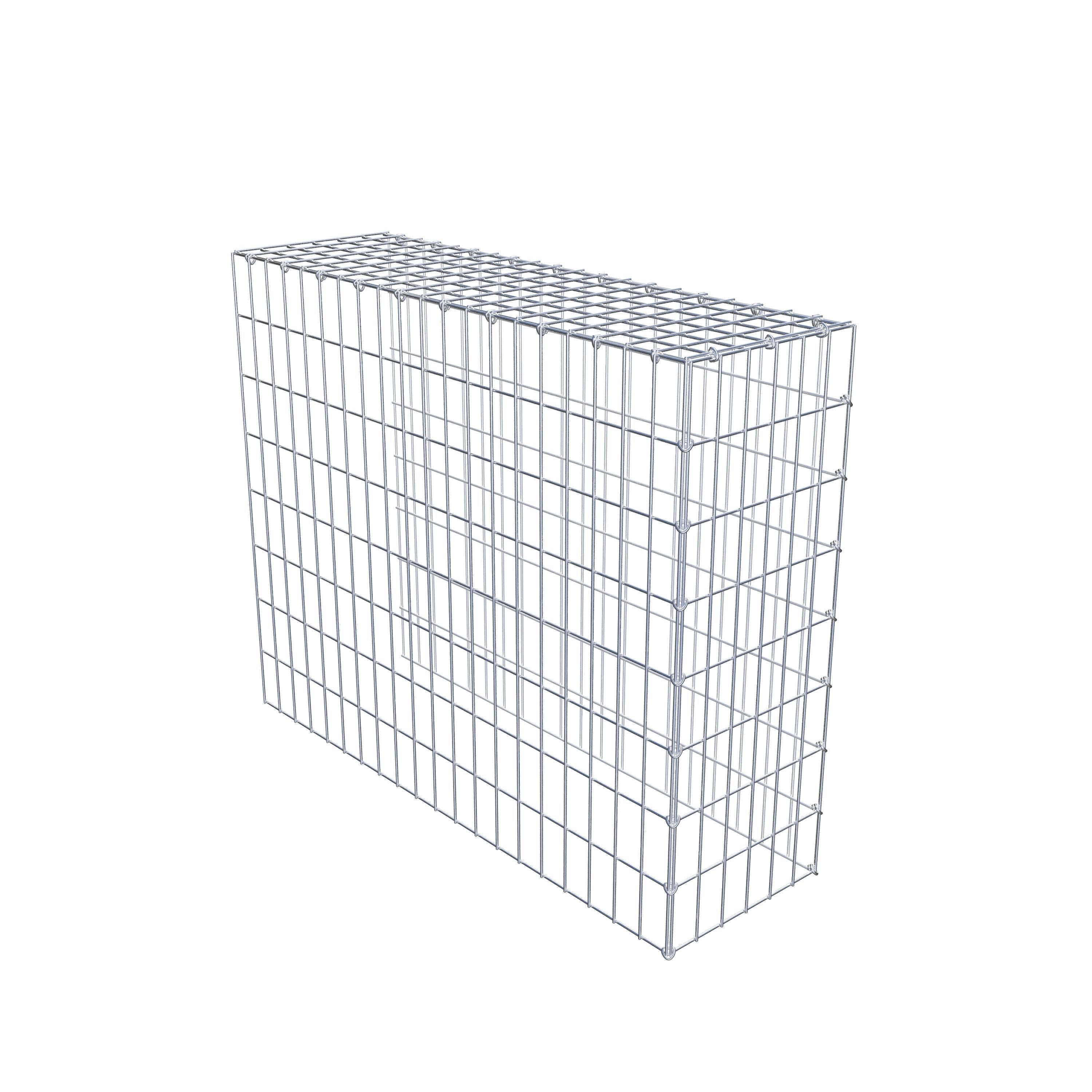 Monteret gabion type 4 100 cm x 80 cm x 30 cm (L x H x D), maskestørrelse 5 cm x 10 cm, C-ring