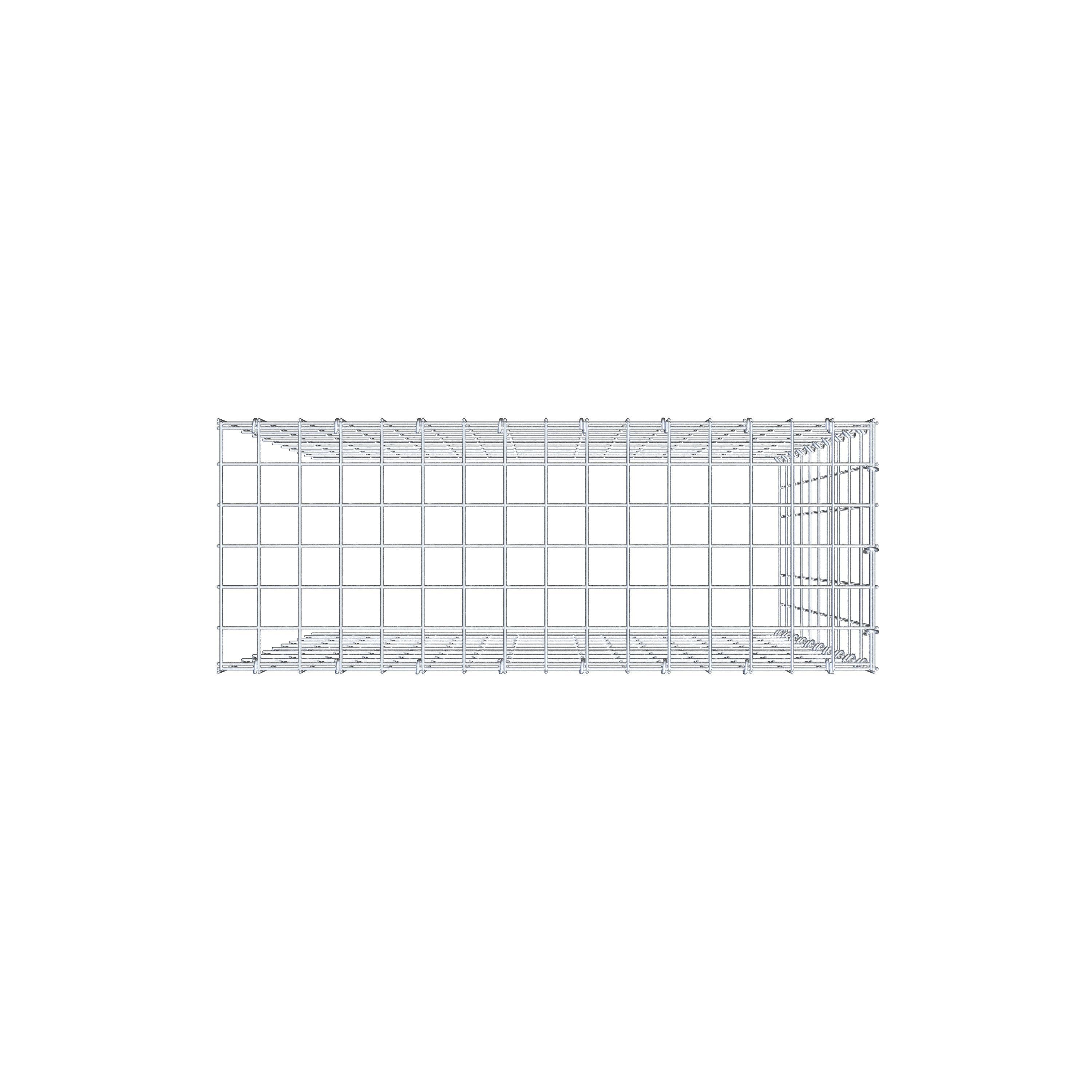 Monteret gabion type 4 100 cm x 80 cm x 30 cm (L x H x D), maskestørrelse 5 cm x 10 cm, C-ring