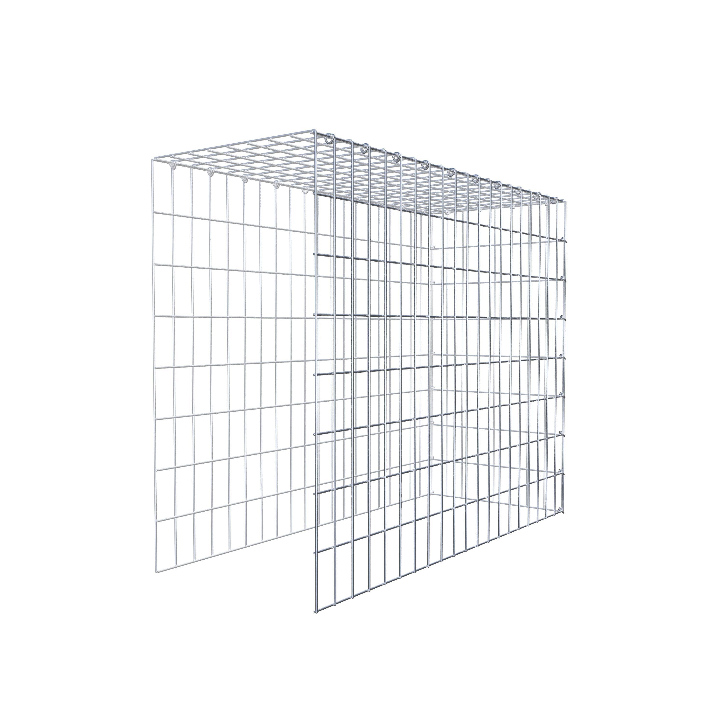 Mounted gabion type 4 100 cm x 80 cm x 40 cm (L x H x D), mesh size 5 cm x 10 cm, C-ring