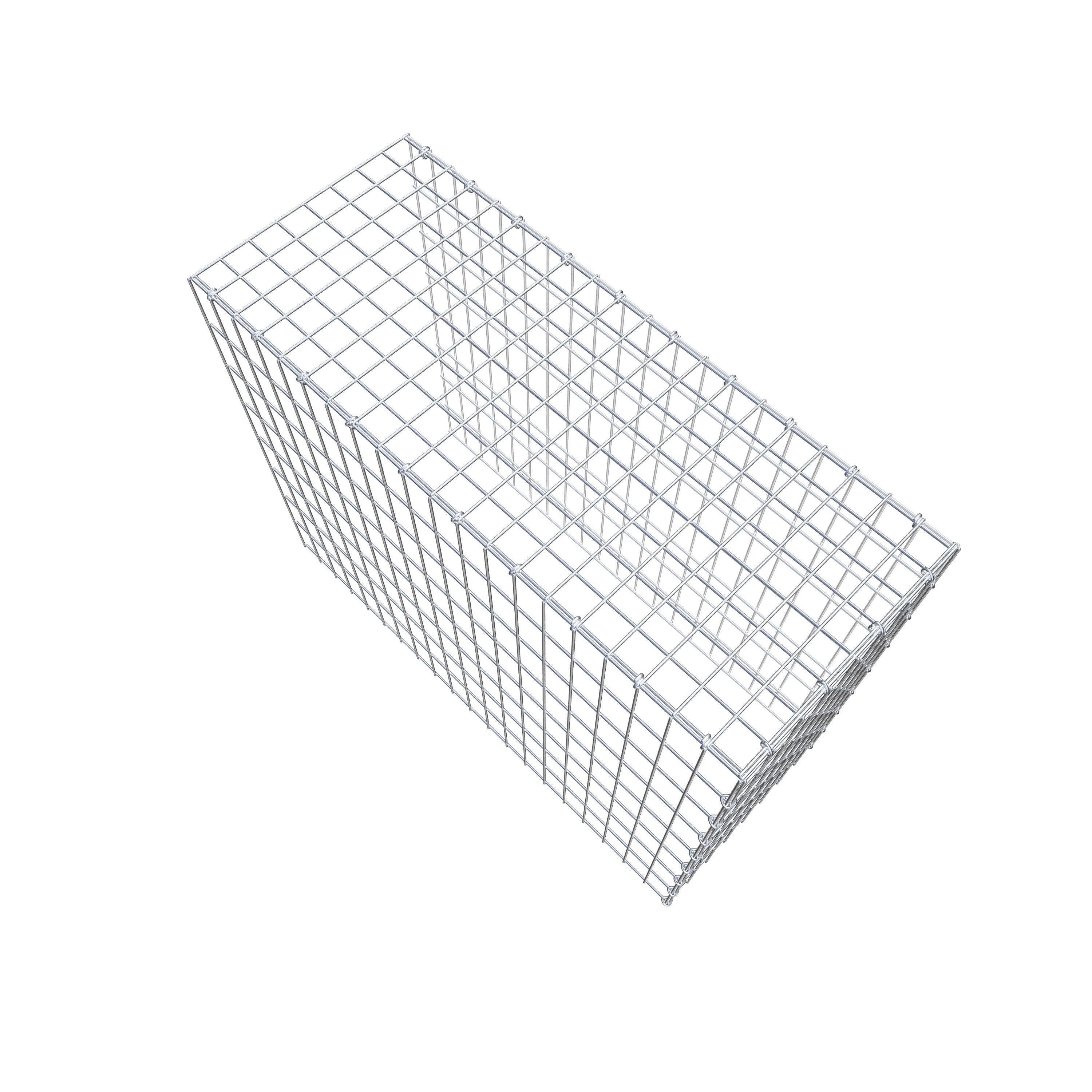 Mounted gabion type 4 100 cm x 80 cm x 40 cm (L x H x D), mesh size 5 cm x 10 cm, C-ring