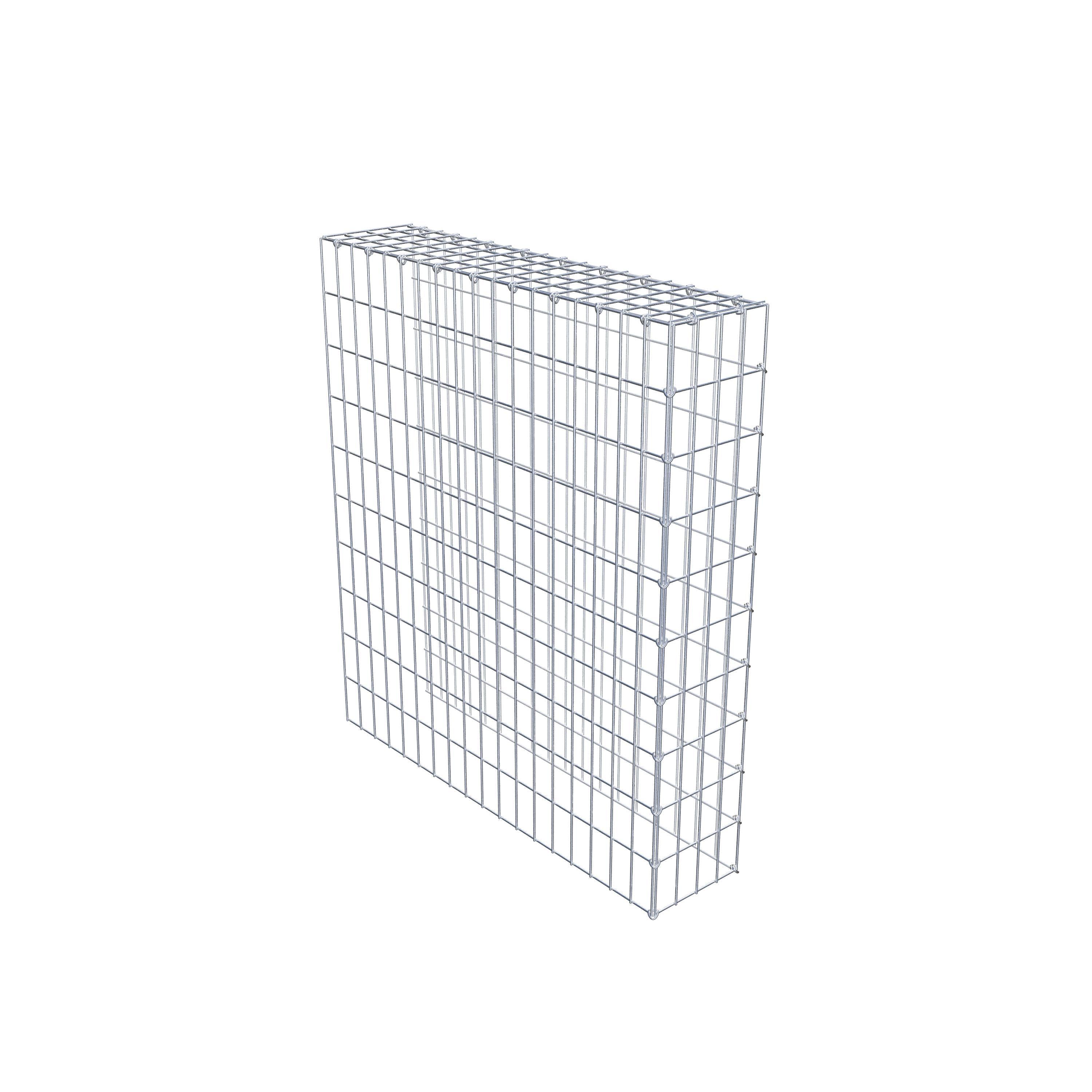 Mounted gabion type 4 100 cm x 90 cm x 20 cm (L x H x D), mesh size 5 cm x 10 cm, C-ring