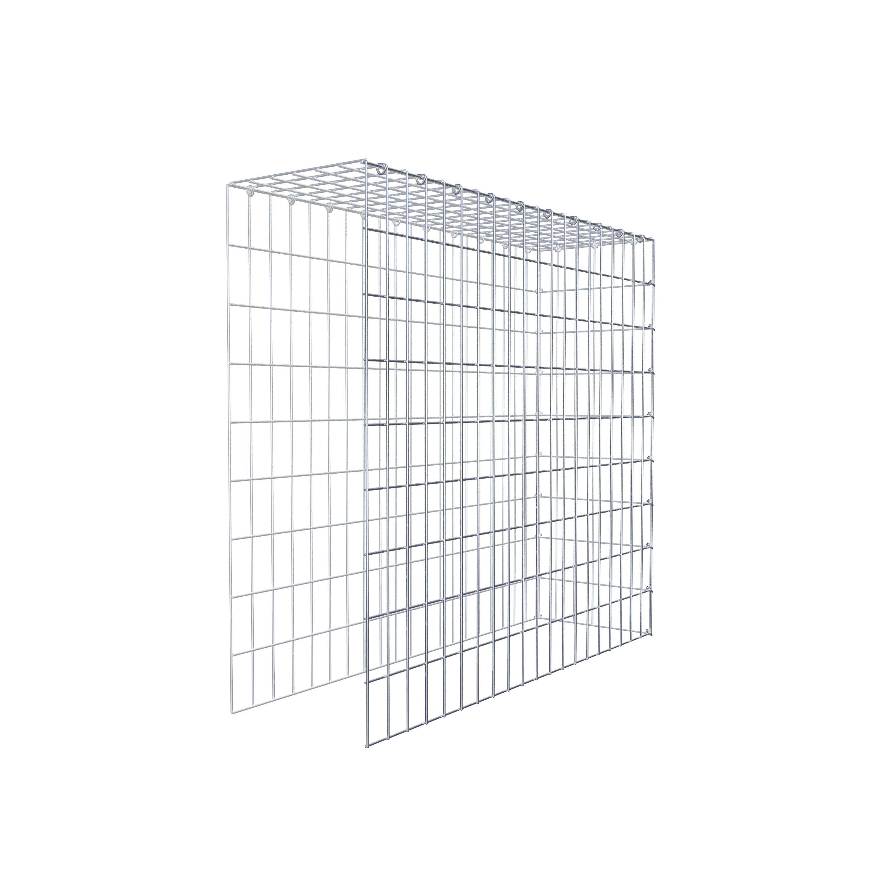 Monteret gabion type 4 100 cm x 90 cm x 30 cm (L x H x D), maskestørrelse 5 cm x 10 cm, C-ring