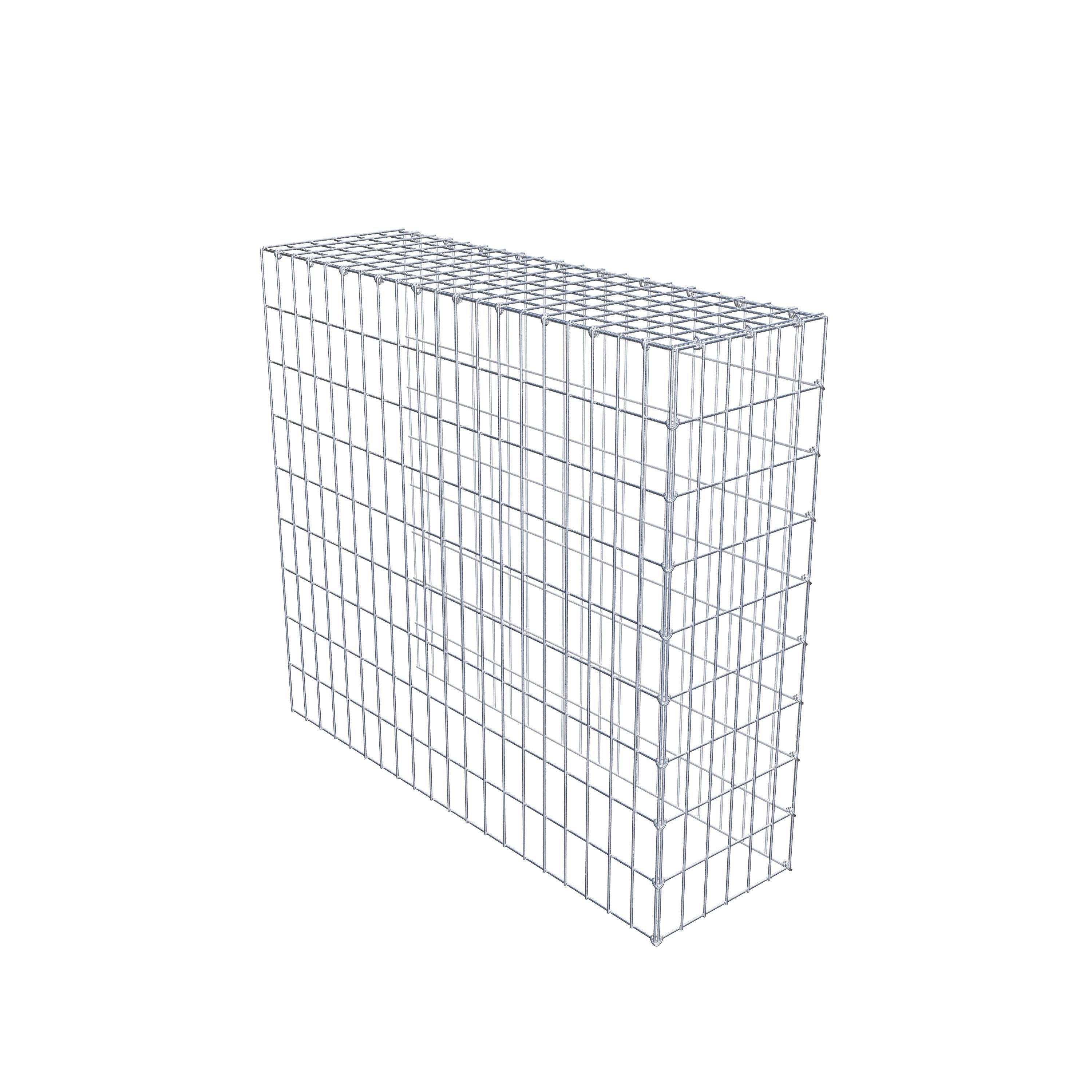 Monteret gabion type 4 100 cm x 90 cm x 30 cm (L x H x D), maskestørrelse 5 cm x 10 cm, C-ring