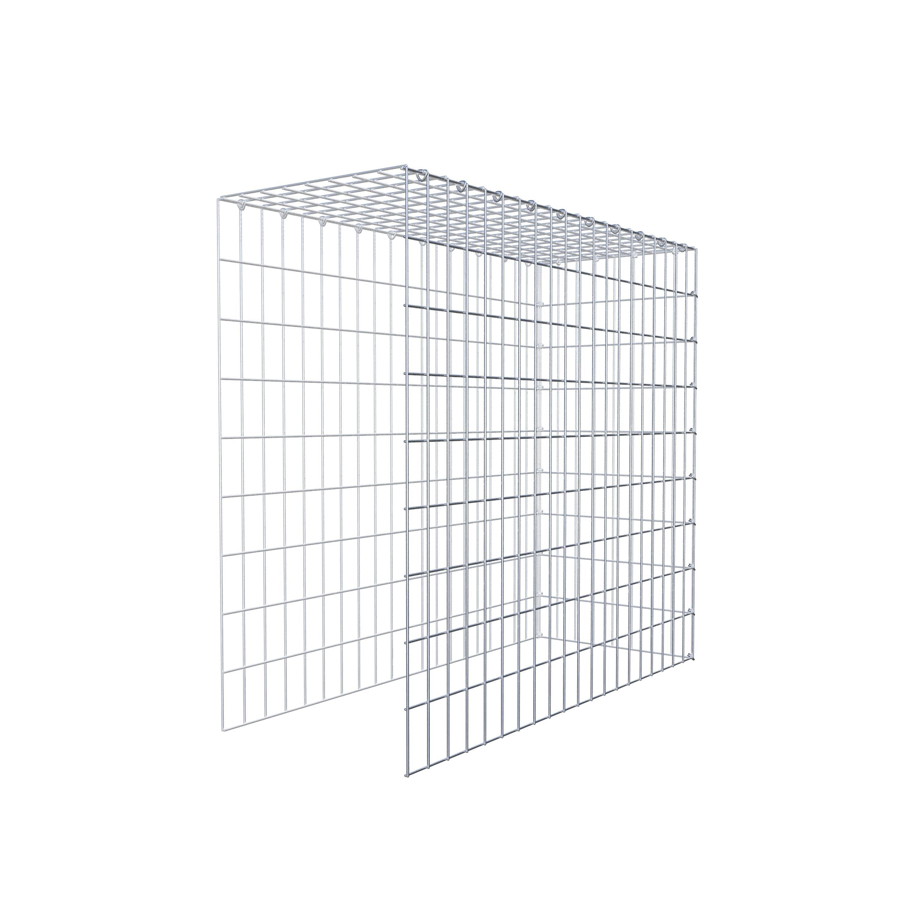 Monteret gabion type 4 100 cm x 90 cm x 40 cm (L x H x D), maskestørrelse 5 cm x 10 cm, C-ring