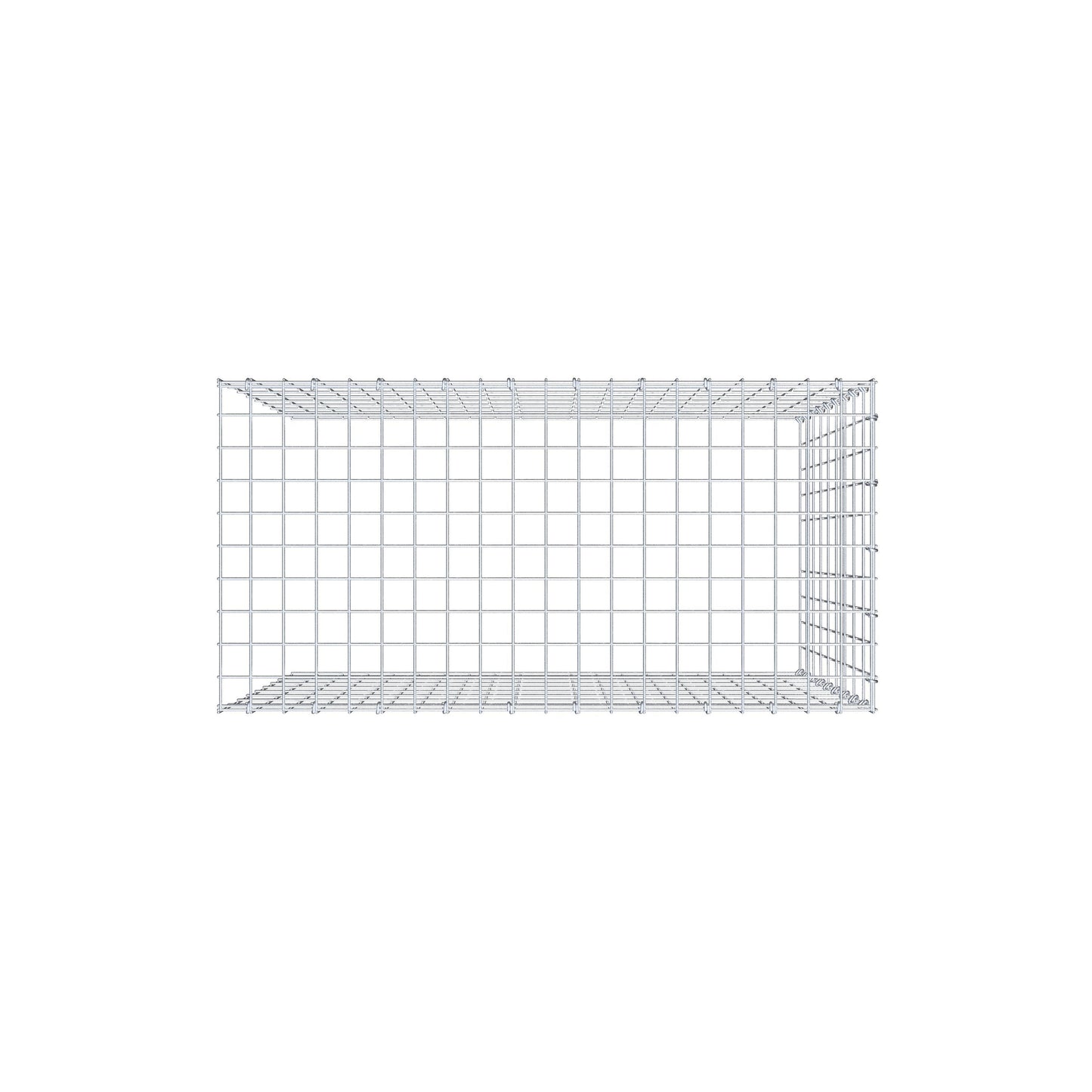 Extra gabion typ 4 100 cm x 90 cm x 50 cm (L x H x D), maskstorlek 5 cm x 10 cm, C-ring