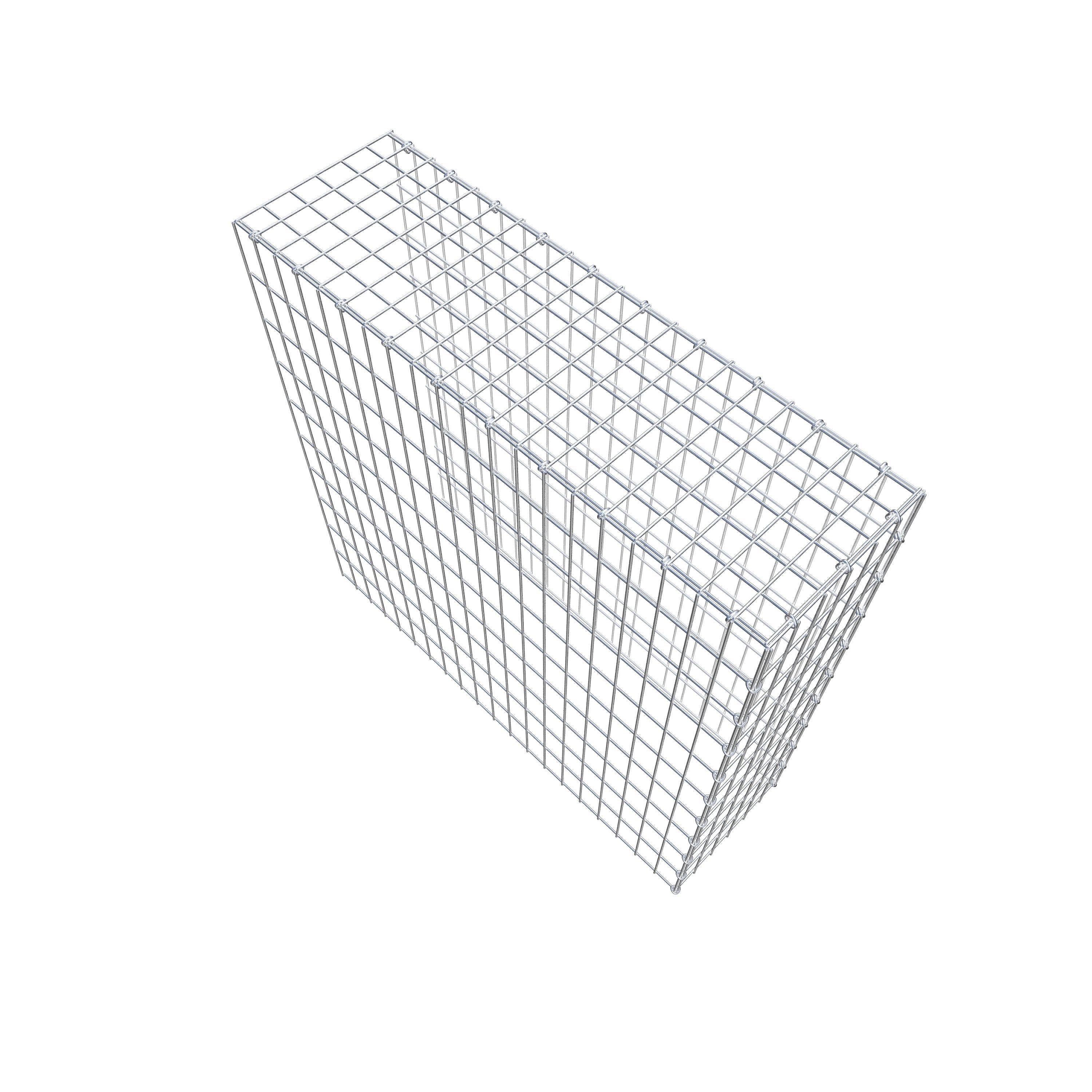 Mounted gabion type 4 100 cm x 100 cm x 30 cm (L x H x D), mesh size 5 cm x 10 cm, C-ring