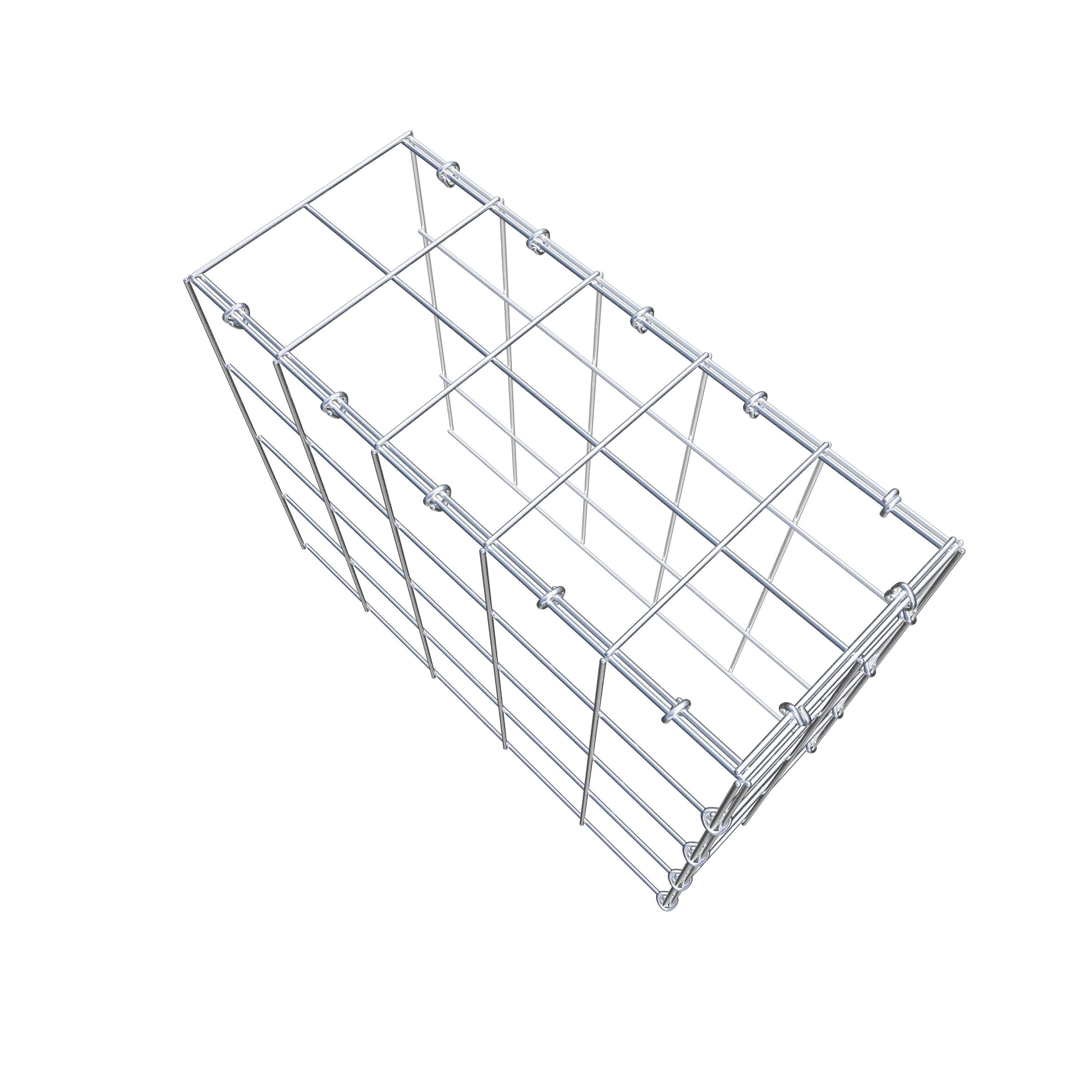 Mounted gabion type 4 50 cm x 40 cm x 20 cm (L x H x D), mesh size 10 cm x 10 cm, C-ring