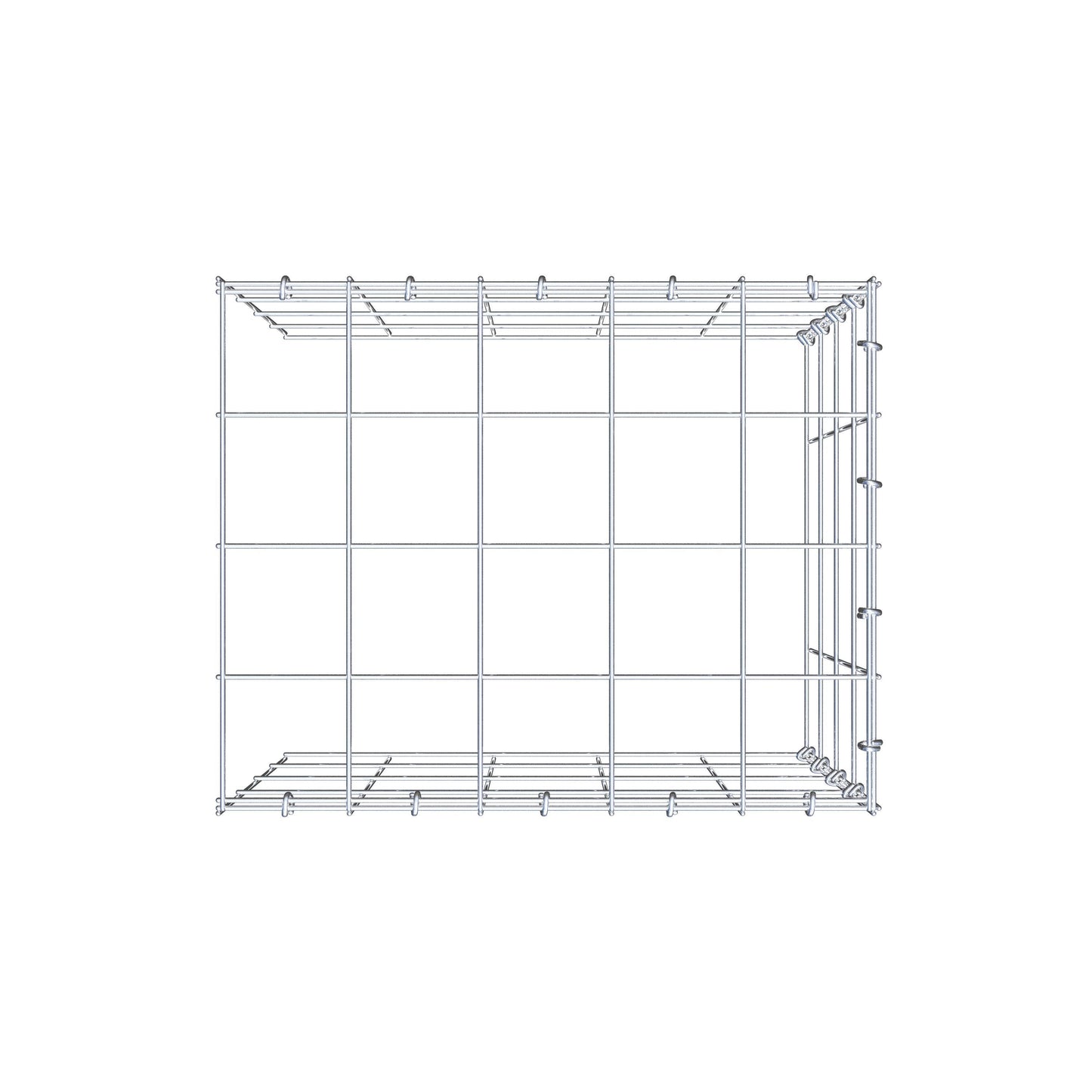 Fourche rapportée type 4 50 cm x 40 cm x 40 cm (L x H x P), mailles 10 cm x 10 cm, anneau C