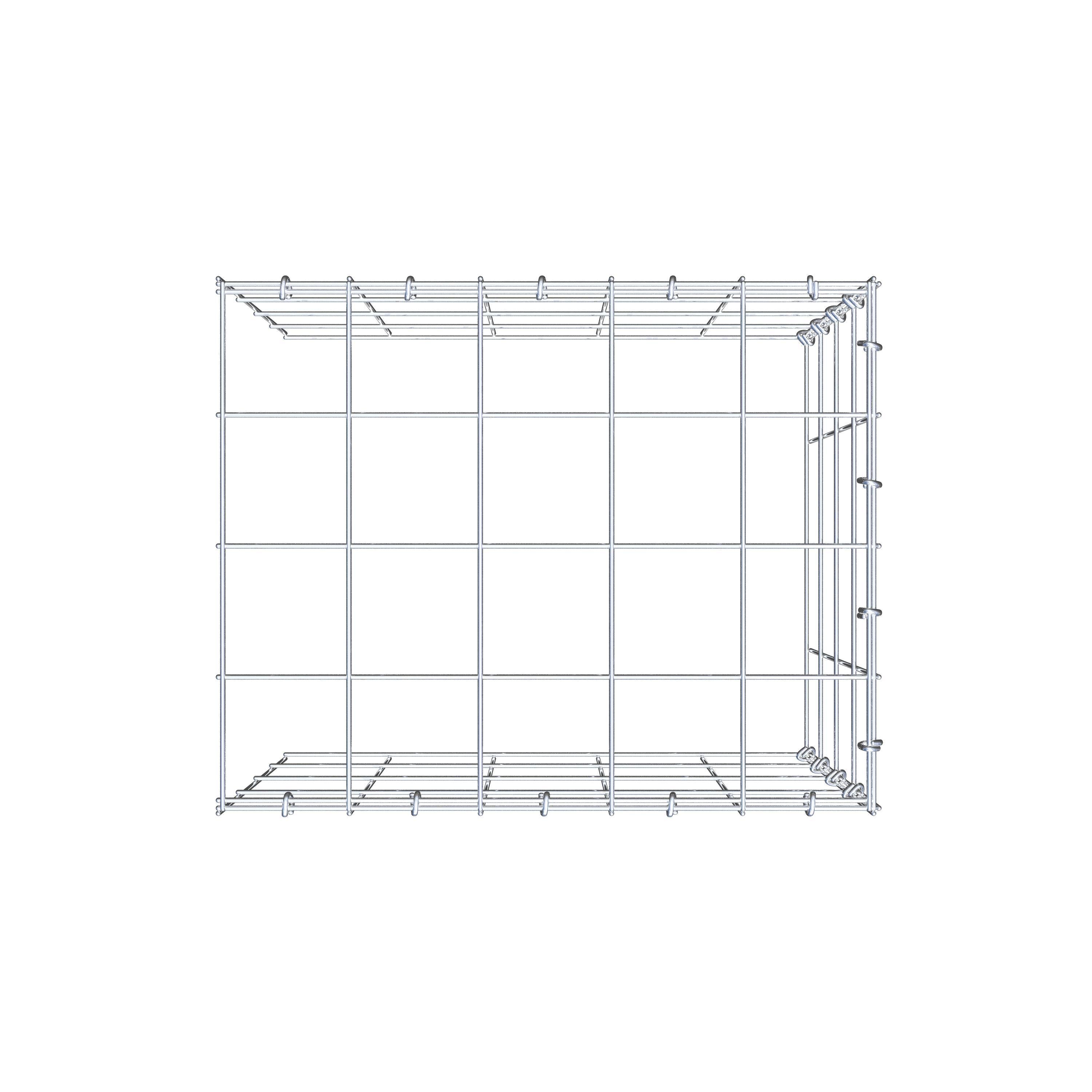 Anbaugabione Typ 4 50 cm x 40 cm x 40 cm (L x H x T), Maschenweite 10 cm x 10 cm, C-Ring