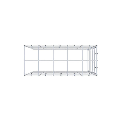 Mounted gabion type 4 50 cm x 50 cm x 20 cm (L x H x D), mesh size 10 cm x 10 cm, C-ring