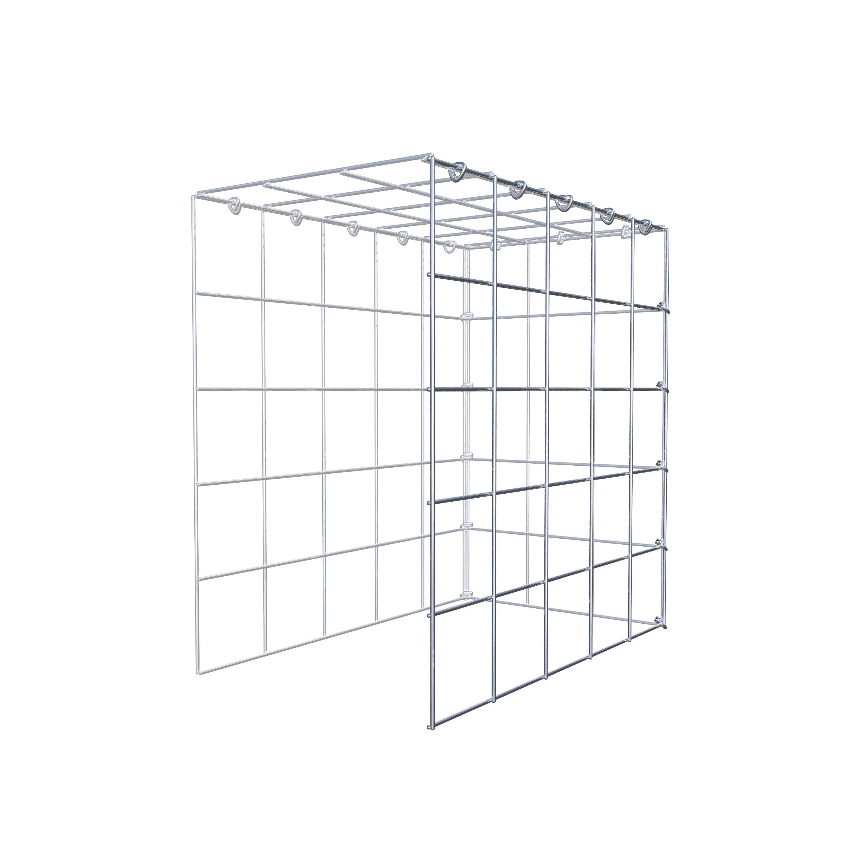 Mounted gabion type 4 50 cm x 50 cm x 30 cm (L x H x D), mesh size 10 cm x 10 cm, C-ring