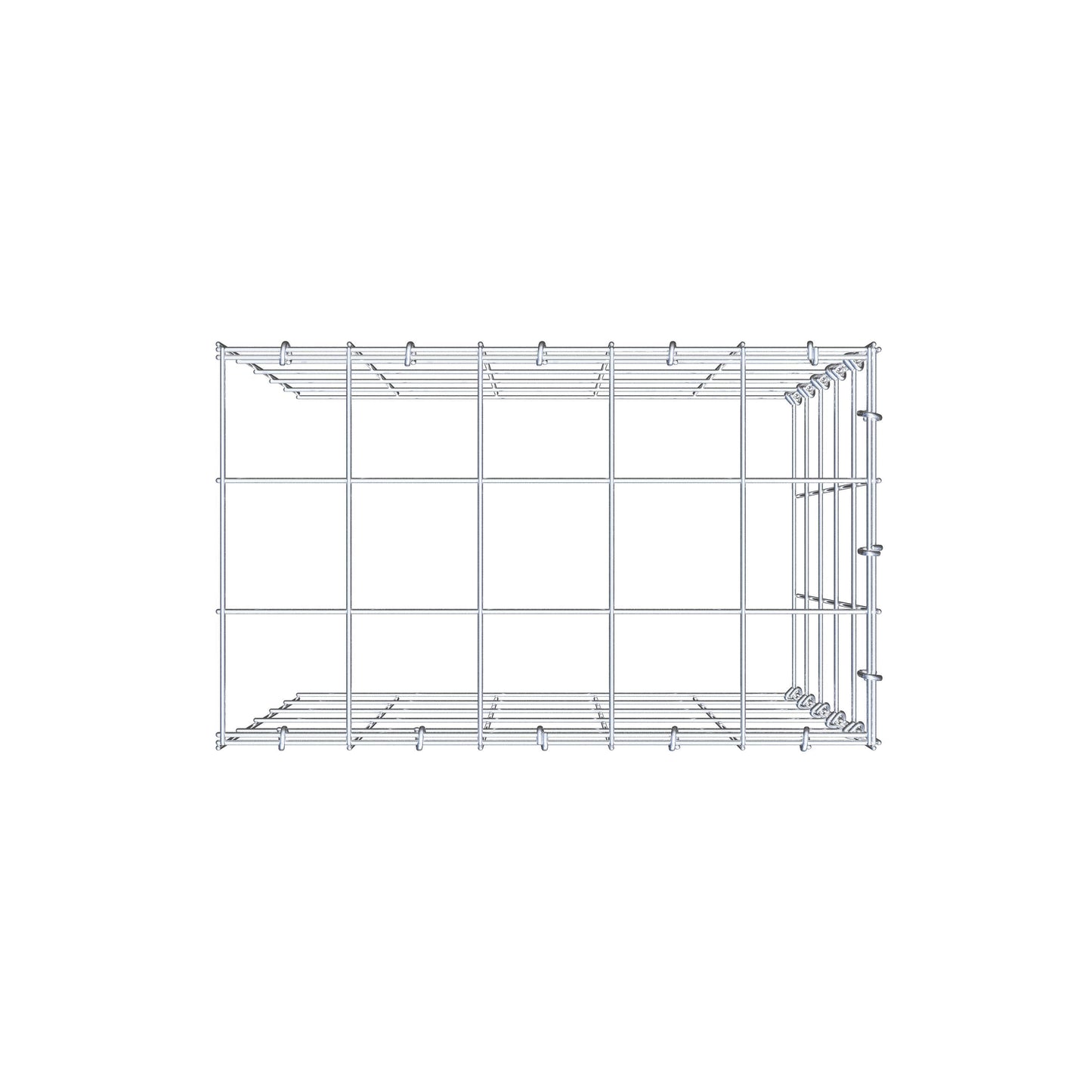 Gavión adicional tipo 4 50 cm x 50 cm x 30 cm (L x A x P), malla 10 cm x 10 cm, anillo en C
