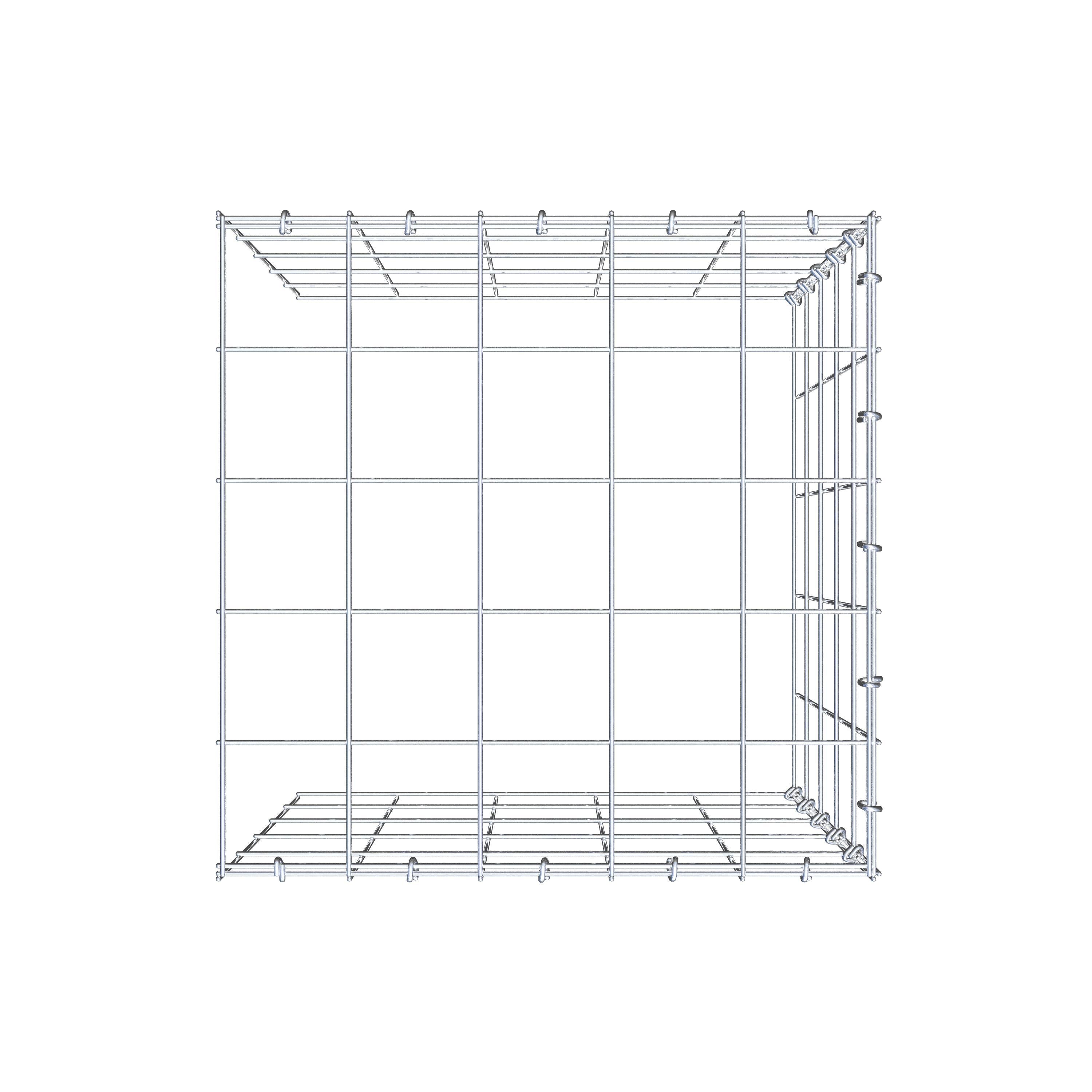 Anbaugabione Typ 4 50 cm x 50 cm x 50 cm (L x H x T), Maschenweite 10 cm x 10 cm, C-Ring