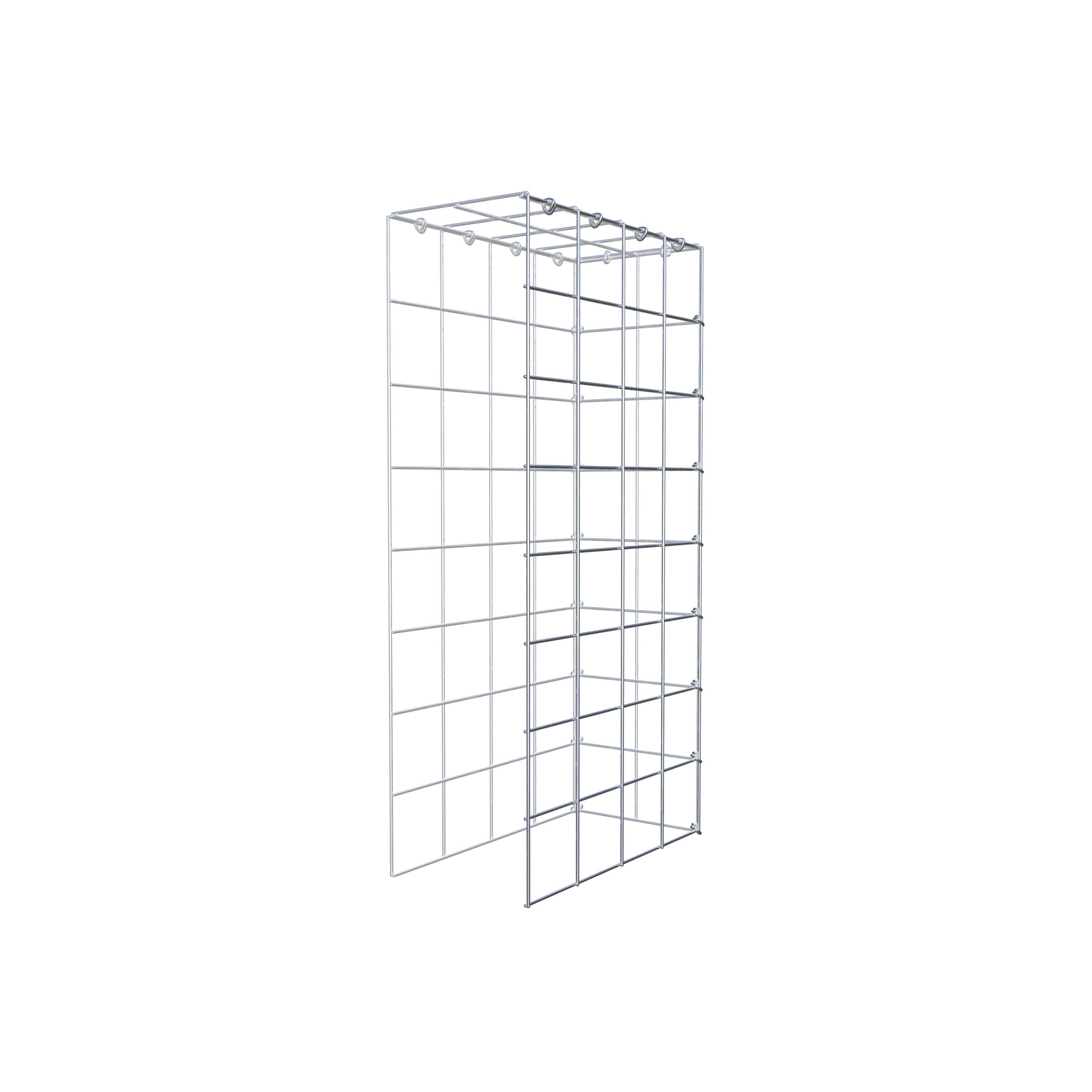 Mounted gabion type 4 80 cm x 40 cm x 20 cm (L x H x D), mesh size 10 cm x 10 cm, C-ring