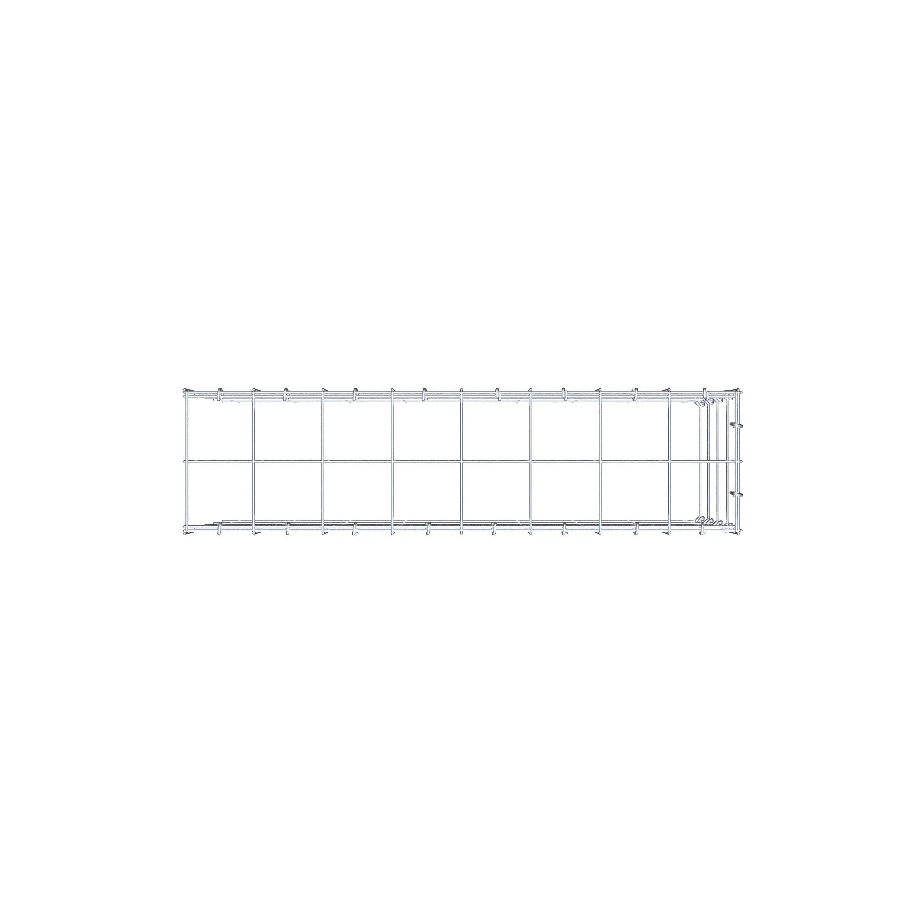 Gabião Tipo 4 80 cm x 40 cm x 20 cm (C x A x P), malhagem 10 cm x 10 cm, anel C