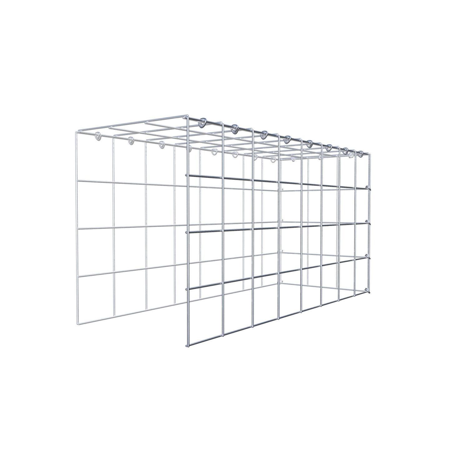Gavión adicional tipo 4 80 cm x 40 cm x 30 cm (L x A x P), malla 10 cm x 10 cm, anillo en C