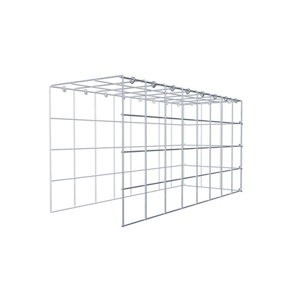 Gavión adicional tipo 4 80 cm x 40 cm x 30 cm (L x A x P), malla 10 cm x 10 cm, anillo en C