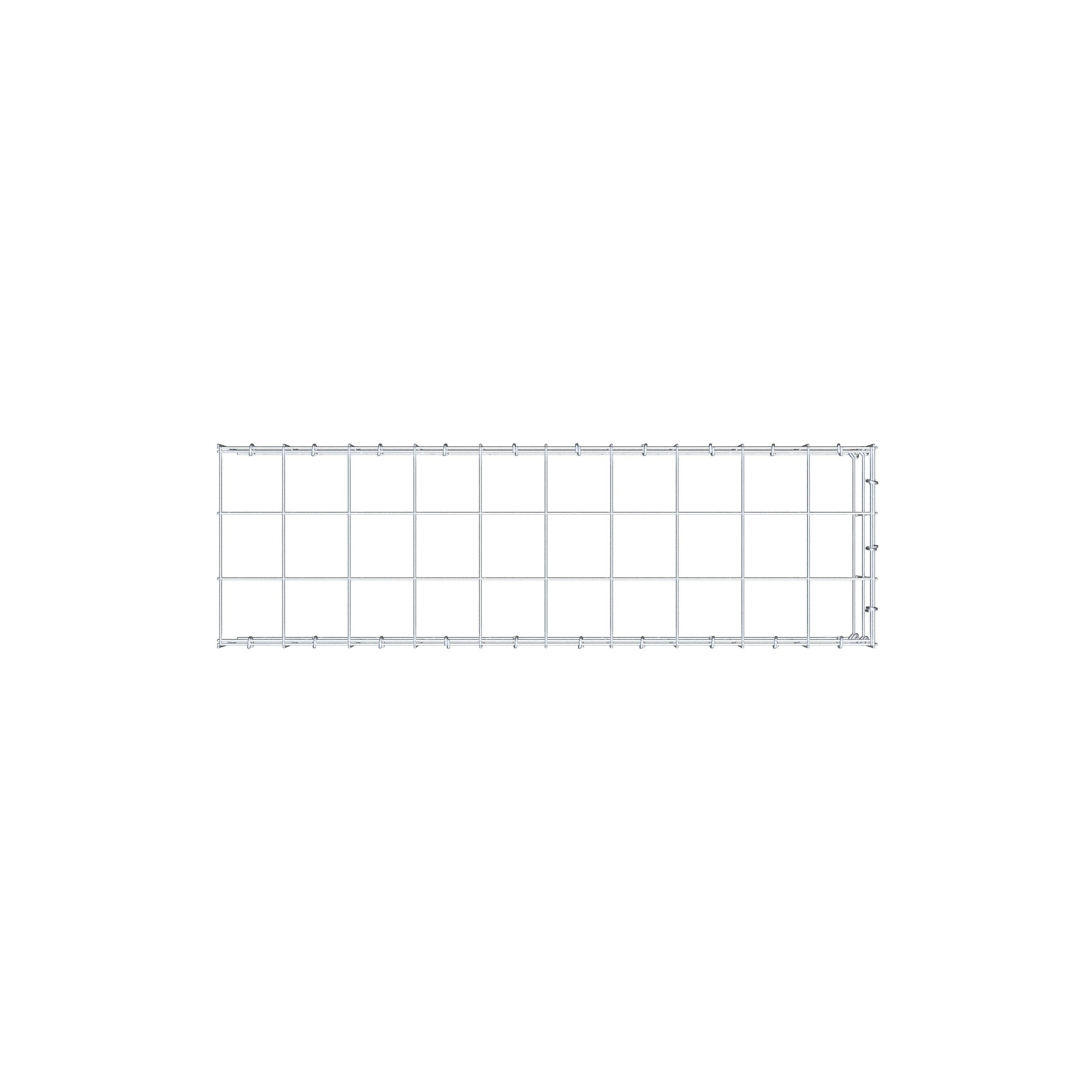 Mounted gabion type 4 100 cm x 20 cm x 30 cm (L x H x D), mesh size 10 cm x 10 cm, C-ring