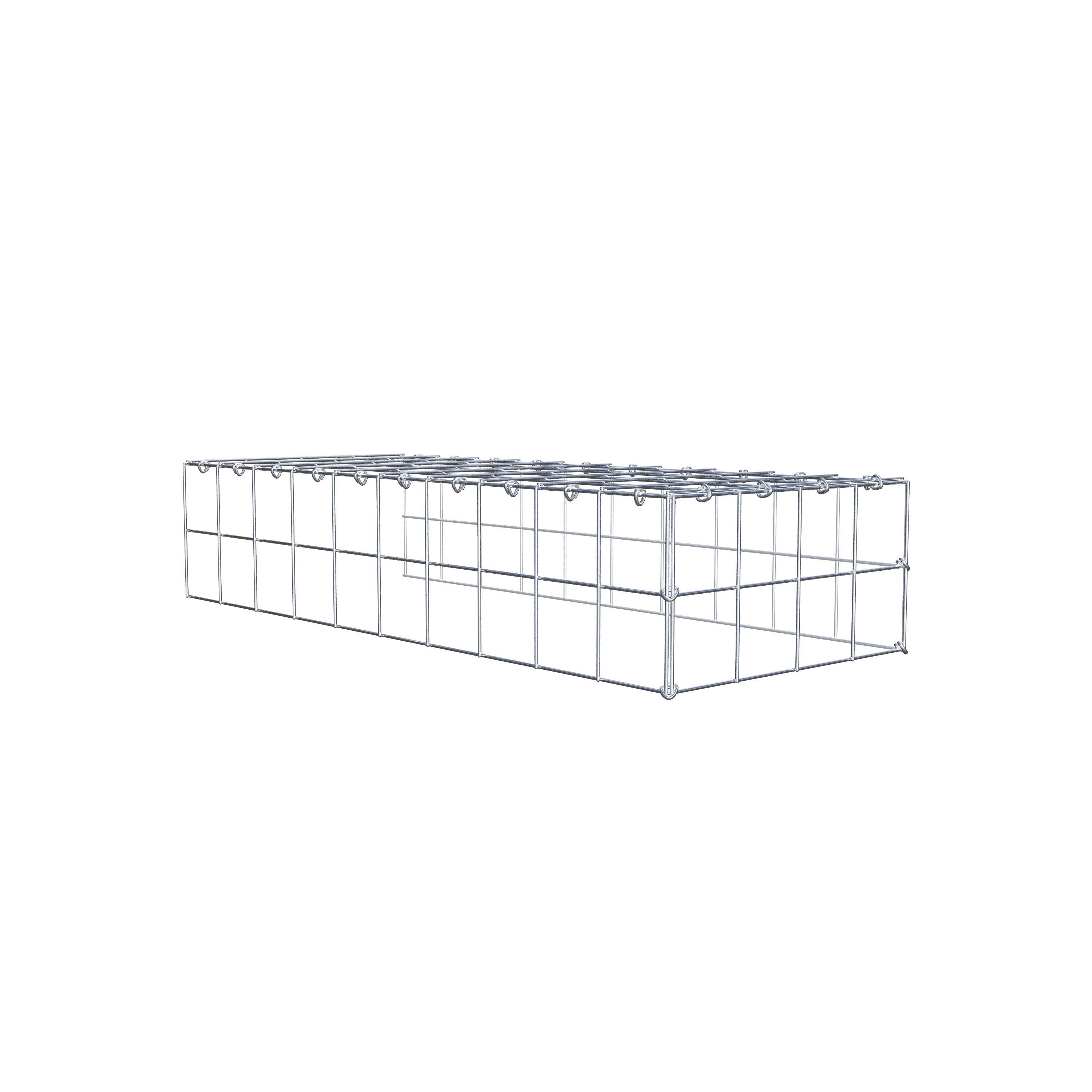 Mounted gabion type 4 100 cm x 20 cm x 40 cm (L x H x D), mesh size 10 cm x 10 cm, C-ring