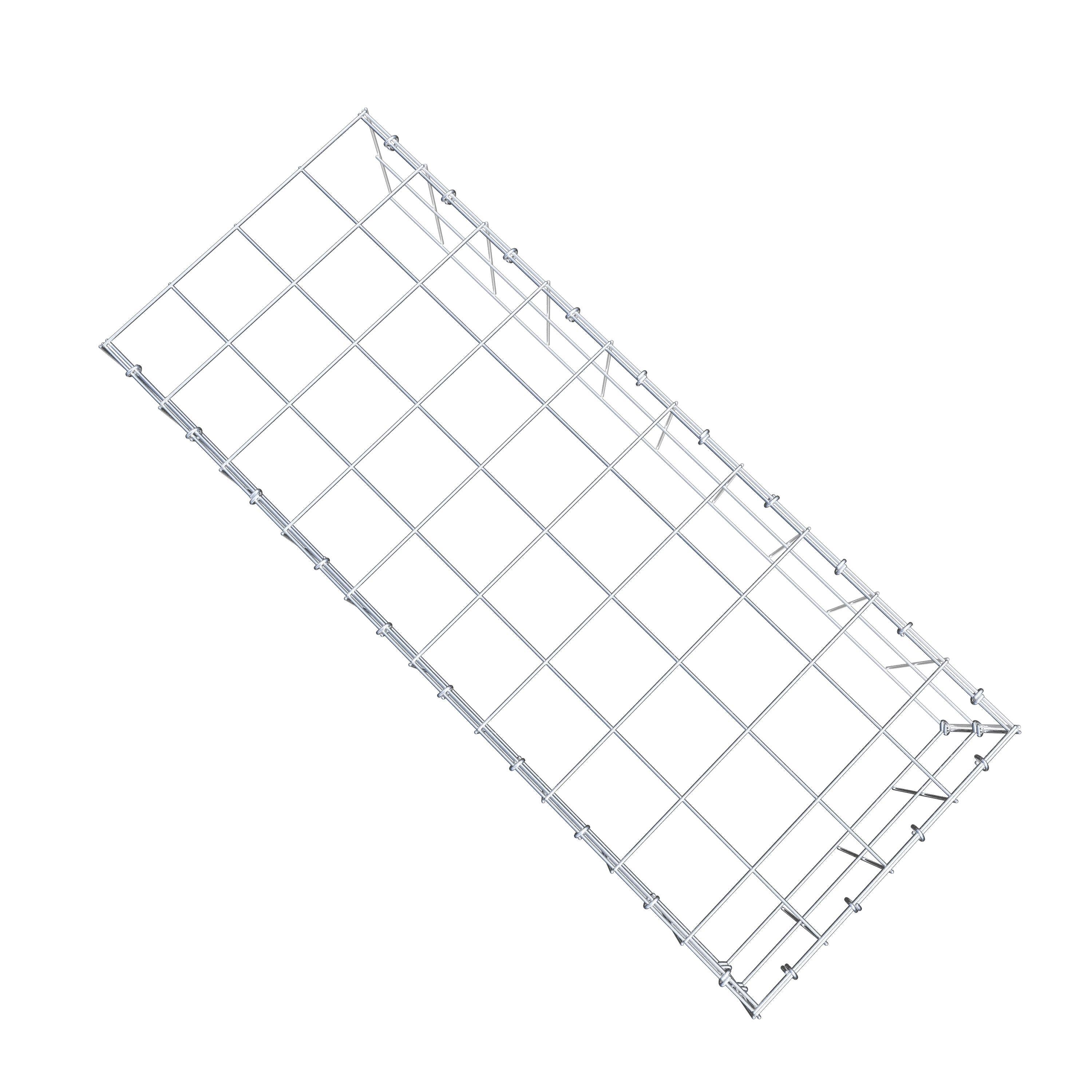 Mounted gabion type 4 100 cm x 20 cm x 40 cm (L x H x D), mesh size 10 cm x 10 cm, C-ring