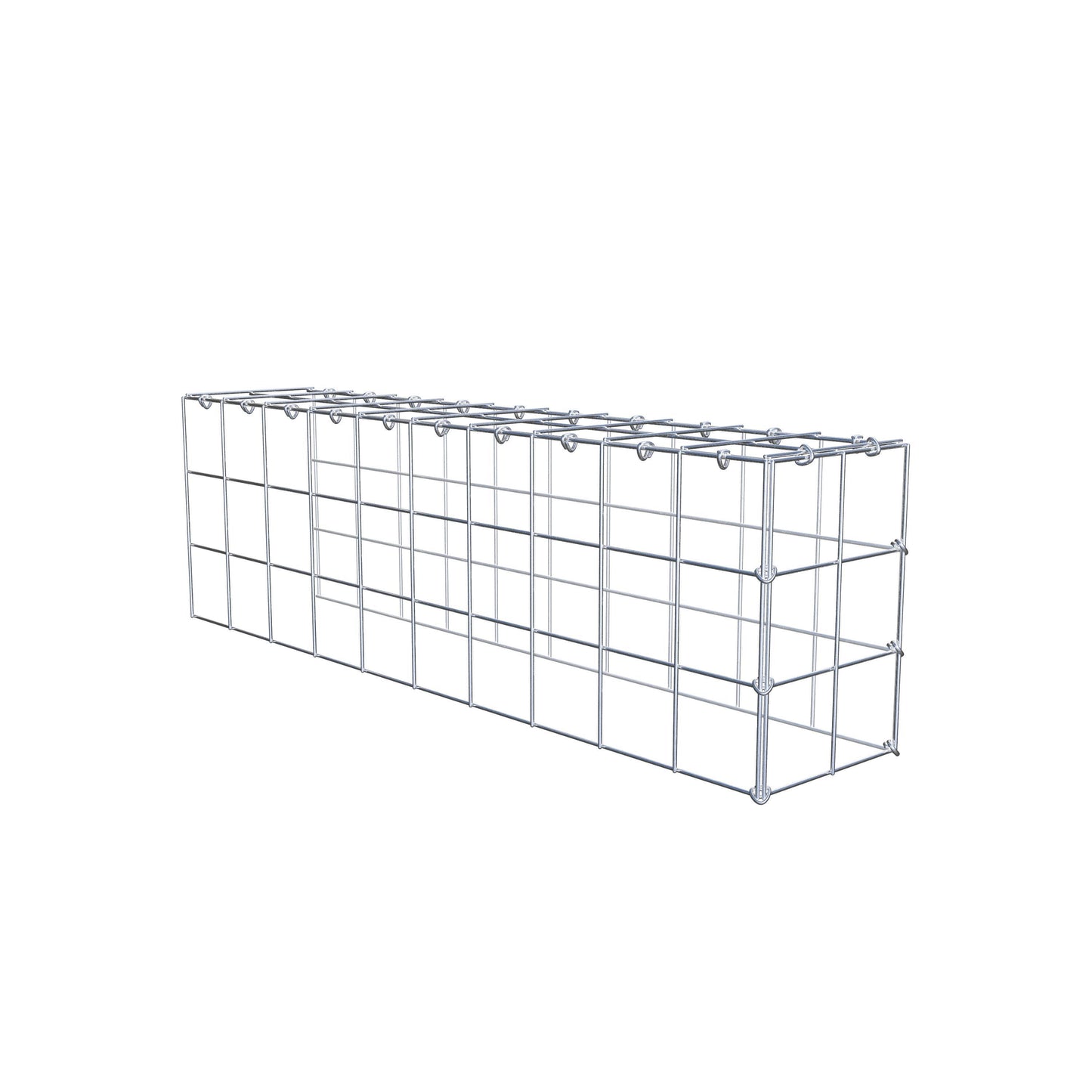 Gabbione aggiuntivo tipo 4 100 cm x 30 cm x 20 cm (L x H x P), maglia 10 cm x 10 cm, anello a C