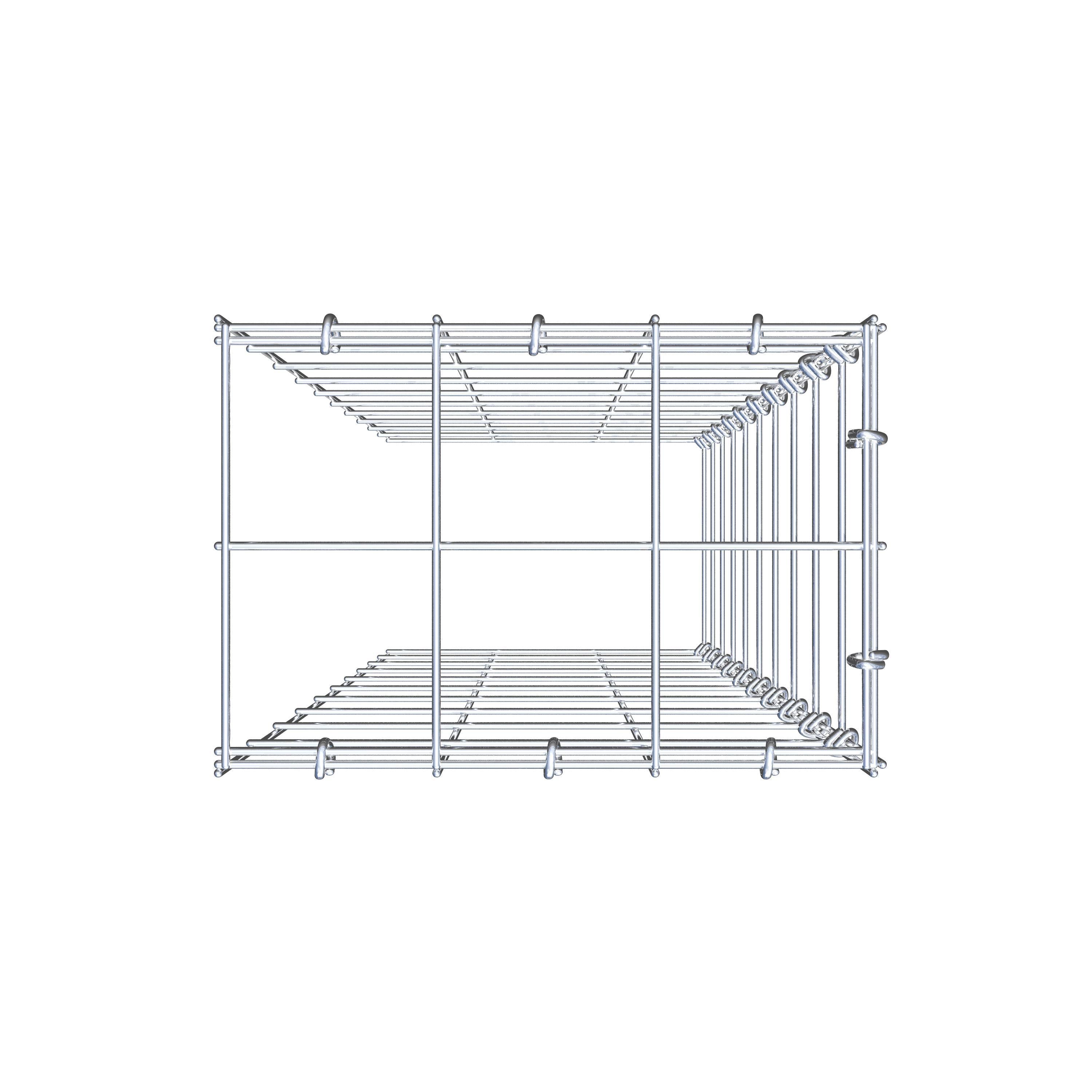 Gabião Tipo 4 100 cm x 30 cm x 20 cm (C x A x P), malhagem 10 cm x 10 cm, anel C